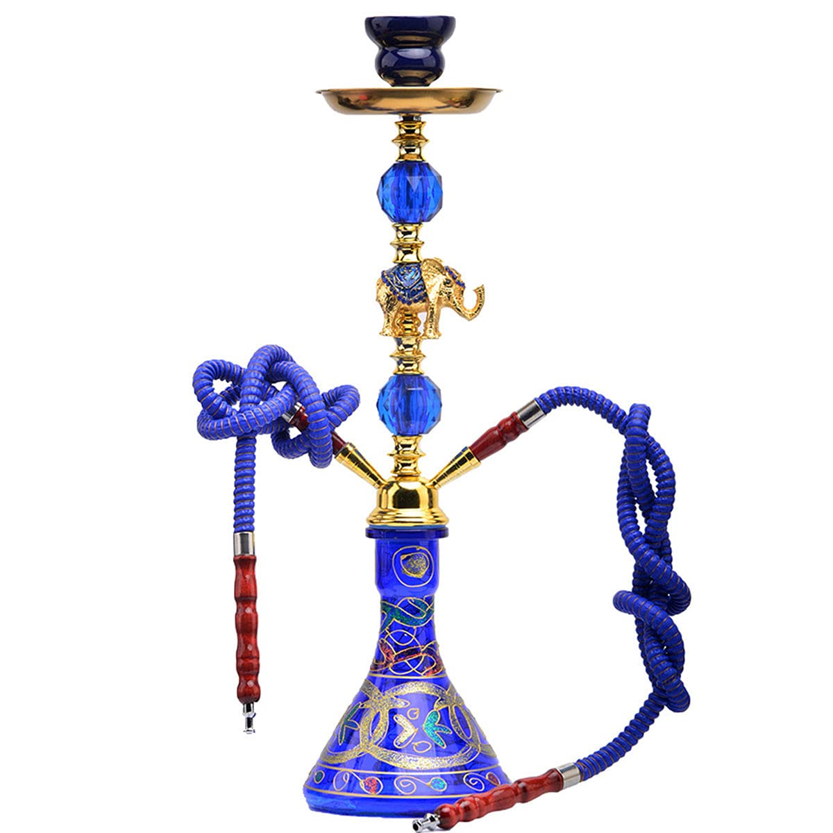 SHENGDASI 20Inch Tall Hookah Set with 2 Hose - Portable Acrylic Glass Water Pipe for Travel & Parties | Perfect for Home Use, Outdoor Gatherings & Hookah Lounges