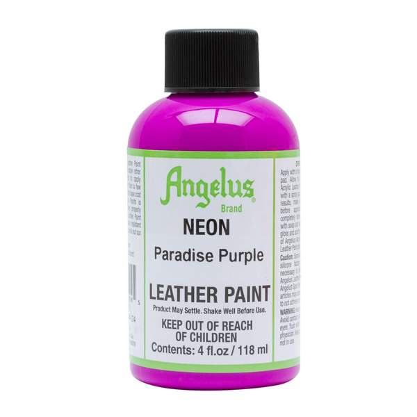 ANGELUS Neon Acrylic Leather Paint - 4 fl oz Bottle - Vibrant Colors for Leather Shoes, Bags & DIY Crafts - Perfect for Customizing Sneakers, Jackets & Accessories