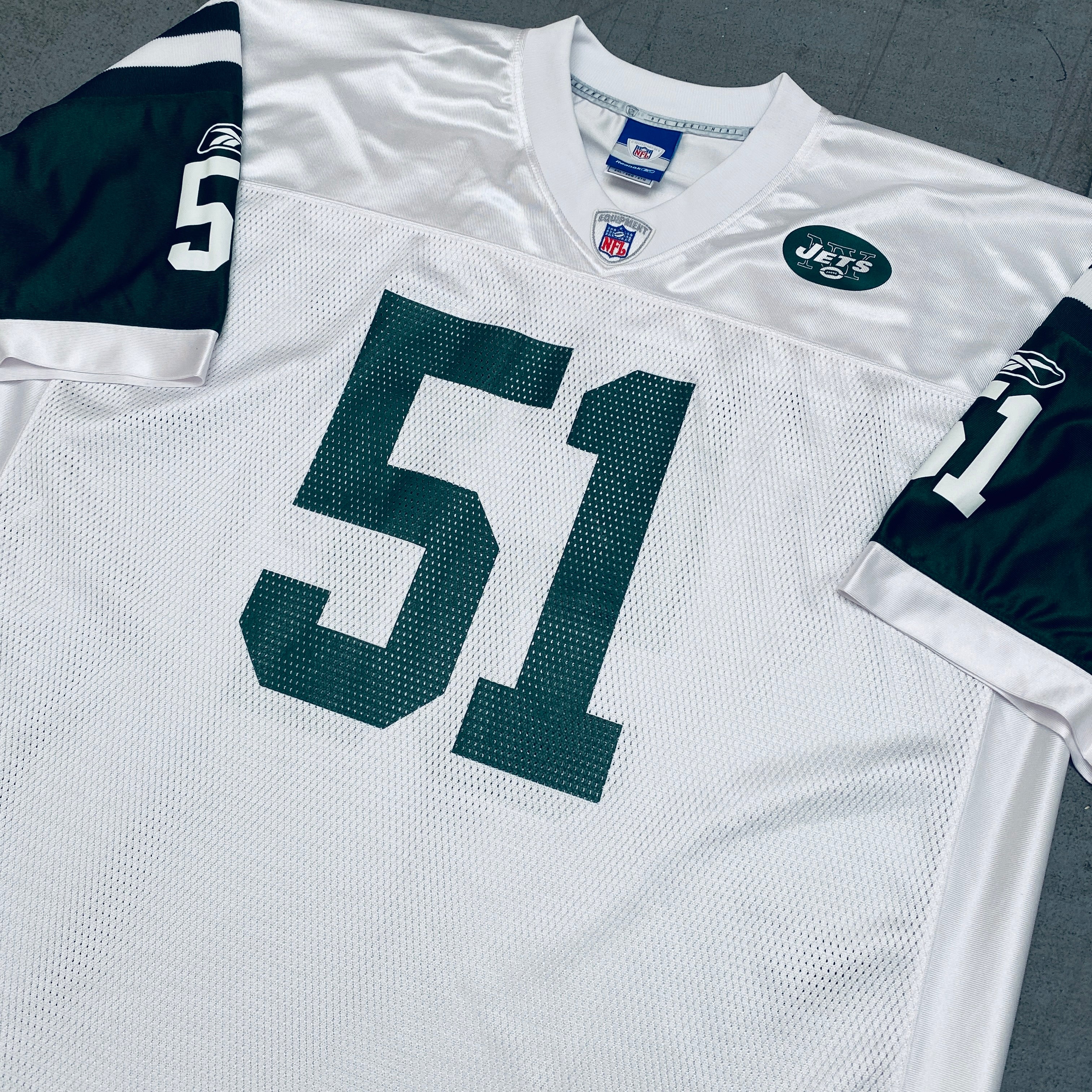 Authentic New York Jets Jonathan Vilma 2004/05 Rookie Jersey - XXL Size | NFL Football Fan Gear & Collectible Memorabilia - Perfect for Game Day, Tailgating, and Sports Display Collections