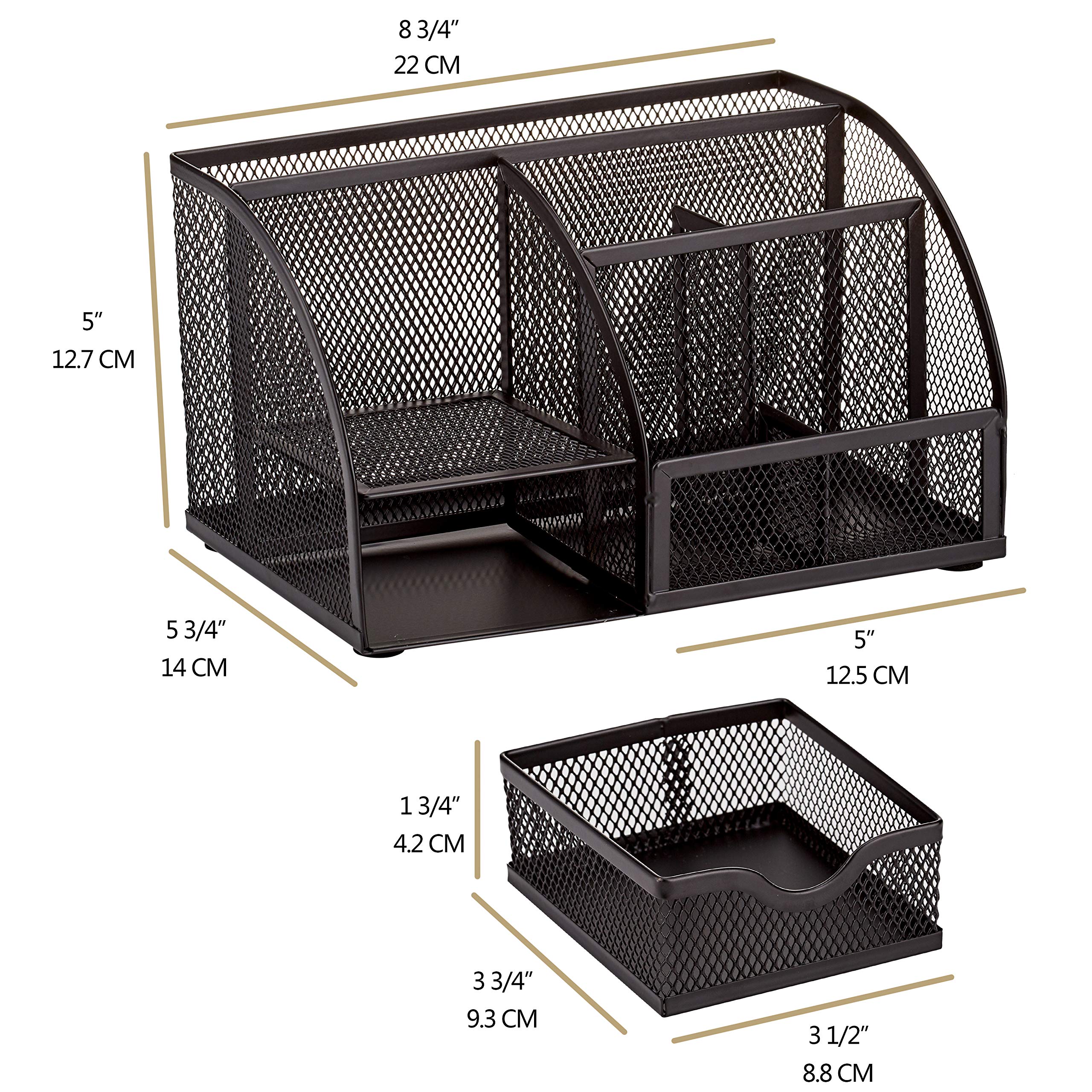Anova Mesh Desk Organizer - 7 Compartments with Drawer for Office & Home Use