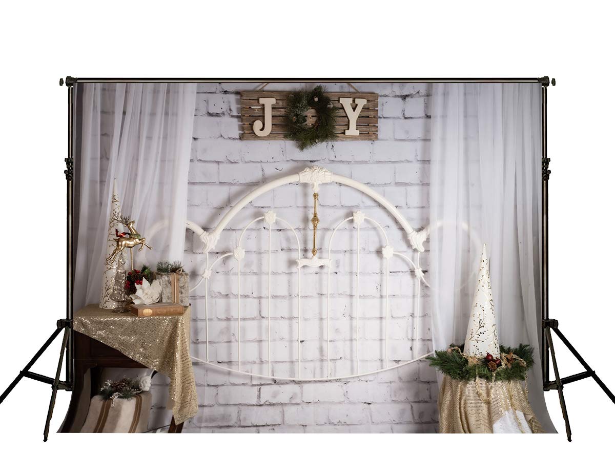 10x10ft Christmas Photography Backdrop - Holiday Portrait Background for Studio, Party, and Family Photos | Kate Brand Festive Headboard Decor