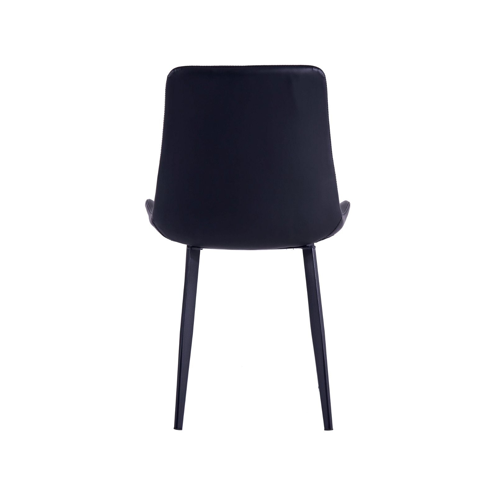 Premium Black PU Dining Chairs Set of 4 - Modern Carbon Steel Frame Kitchen Chairs for Dining Room, Restaurant & Home Decor - Criterion Brand