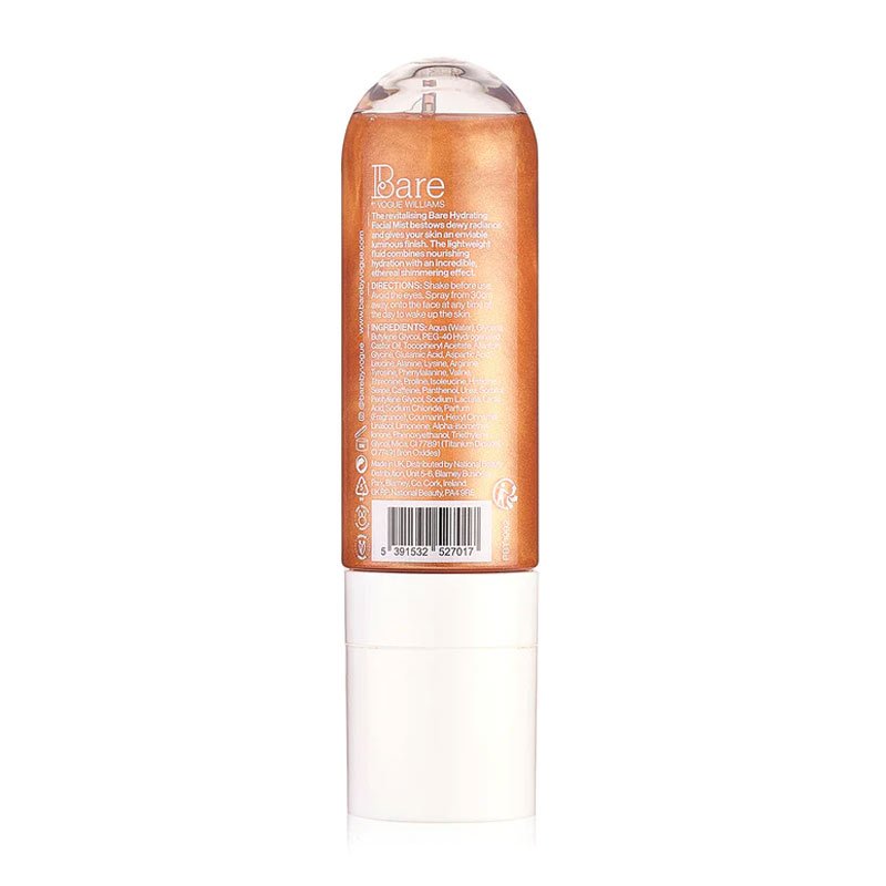 Bare by Vogue Hydrating 2-in-1 Skincare & Makeup Facial Mist Spray - Refreshing Rosewater Toner for Dry Skin, Perfect for Travel & Daily Skincare Routine