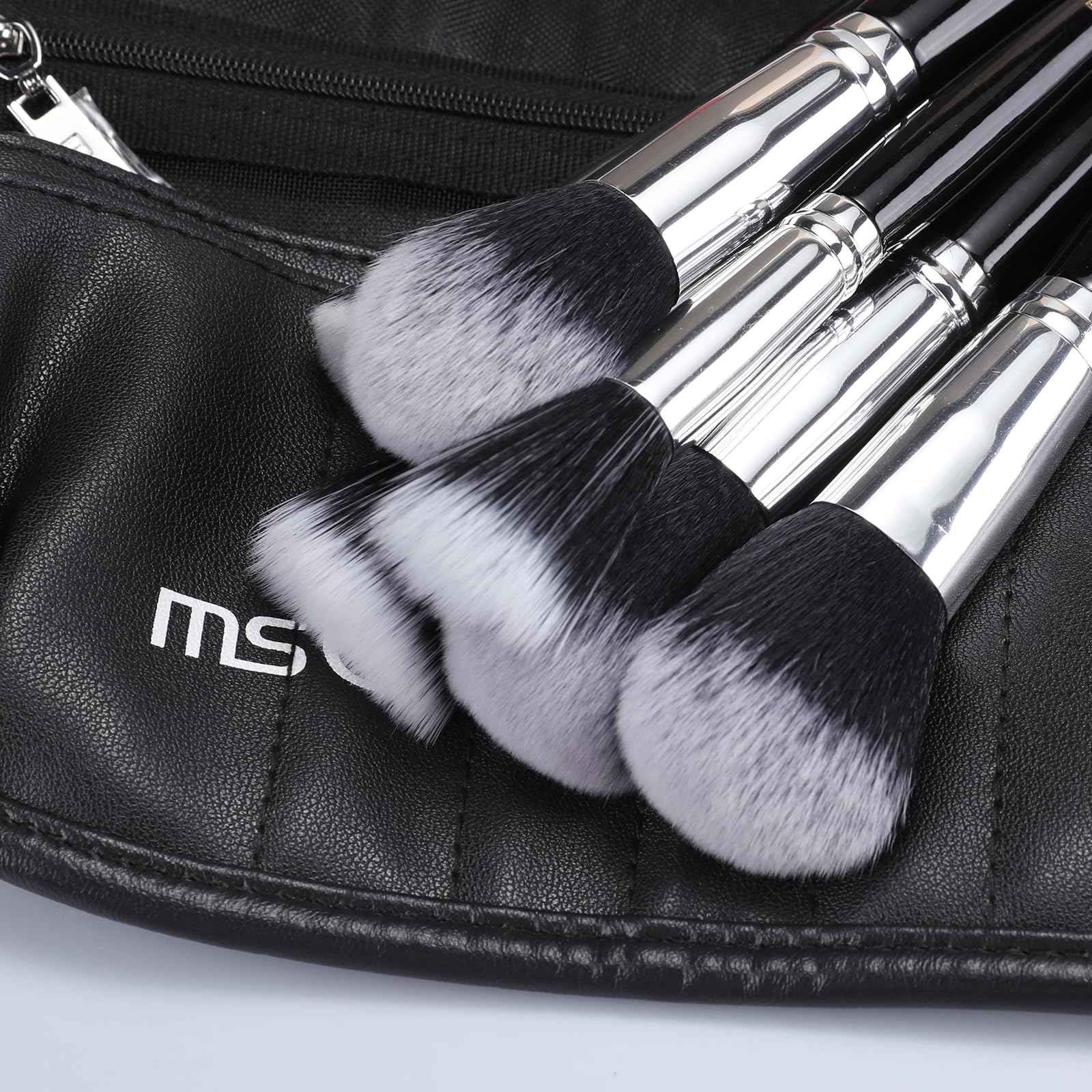 29PCS Professional Makeup Brush Set with Adjustable Belt Makeup Bag - Foundation, Powder, Eyeshadow, Concealer & Blending Brushes for Women, Girls & Artists | Perfect for Travel, Daily Makeup & Holiday Gifts