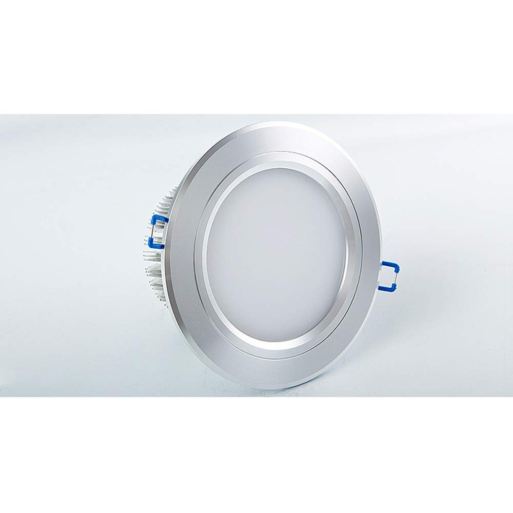 80CRI Energy Saving 5W/7W LED Recessed Ceiling Downlight - Dimmable Round Panel Light for Bedroom, Kitchen & Living Room (Warm White/Night Light, Eco-Friendly)