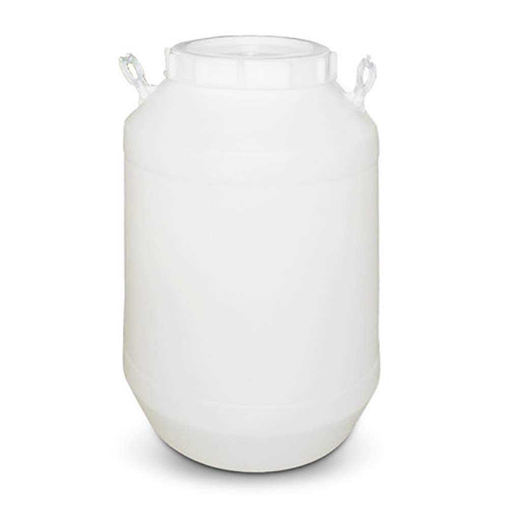 Premium 5-Gallon (60L) Thickened Food Grade Plastic Water Storage Container with Lid - Large Capacity Water Tank Drum for Camping, Hiking, Emergency Preparedness & Outdoor Activities (White)