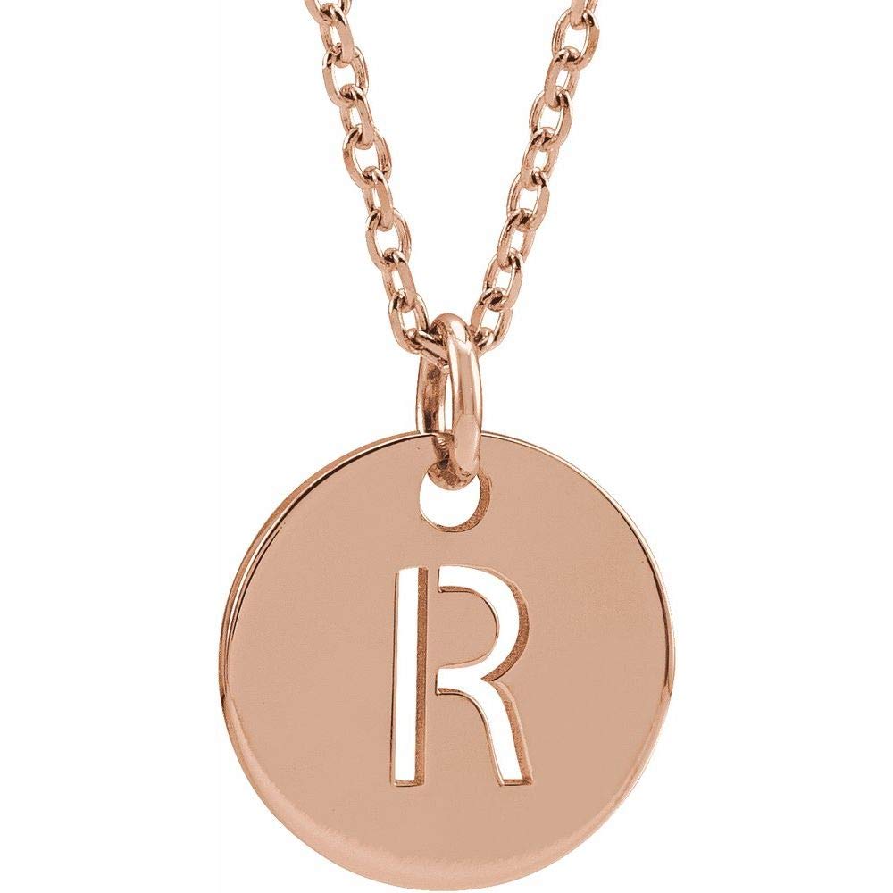 Alphabet Initial Letter Charm Pendant Necklace - Adjustable 16