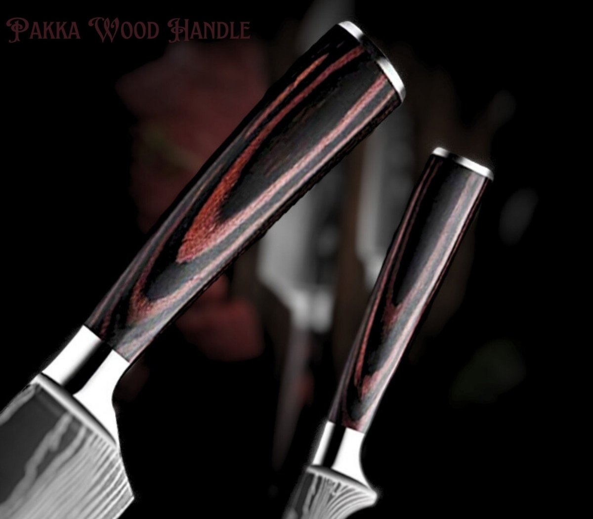 Premium Fujin 7-Piece Chef Knife Set with Pakkawood Handle - Professional Kitchen Knives for Cooking, Slicing, Dicing - Perfect for Home Chefs & Culinary Enthusiasts