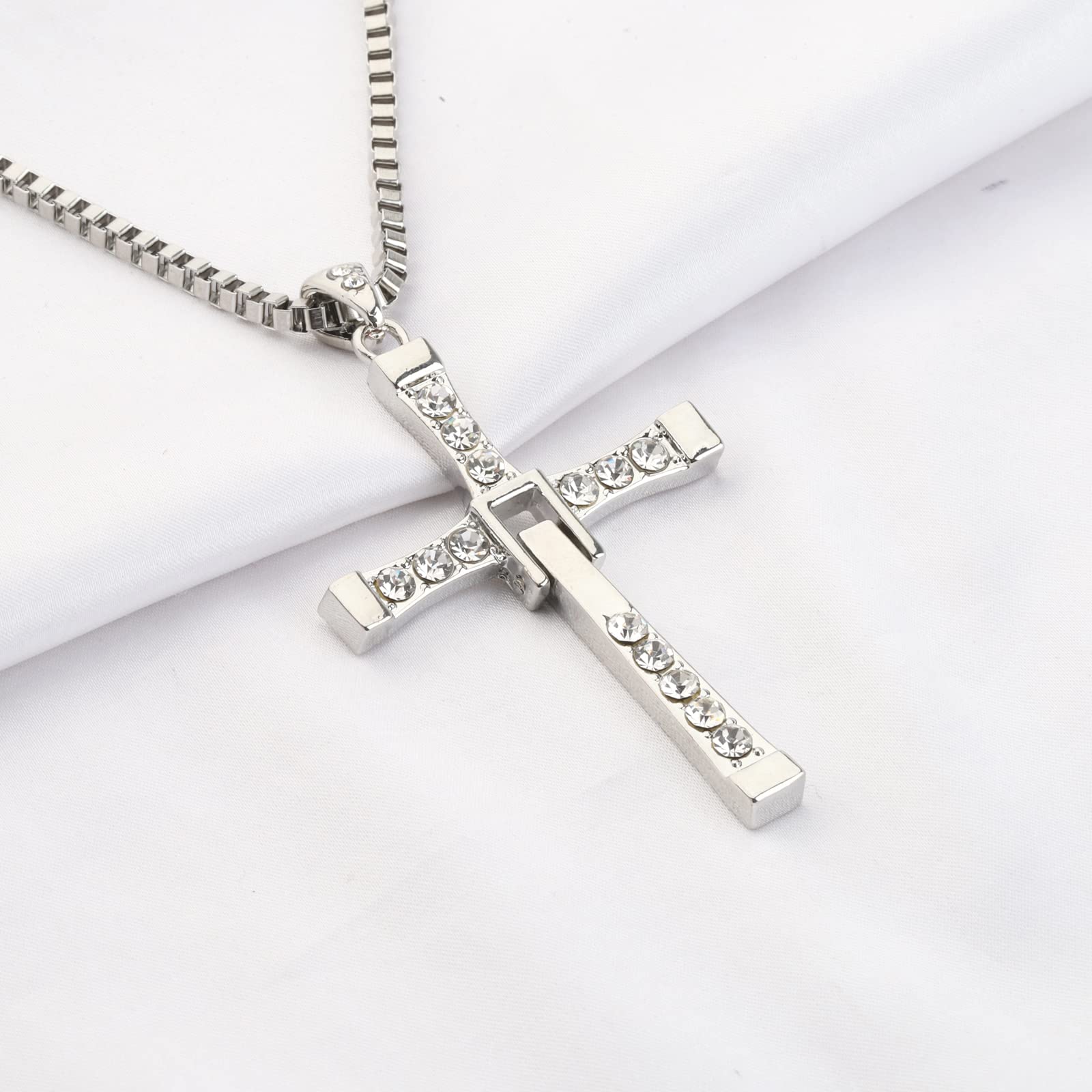 KEYCHIN Inspired Cross Necklace - Titanium Steel Pendant for Sports Enthusiasts & Movie Fans - Unisex Jewelry Gift for Men & Women - Perfect for Workouts, Casual Wear & Movie-Themed Events