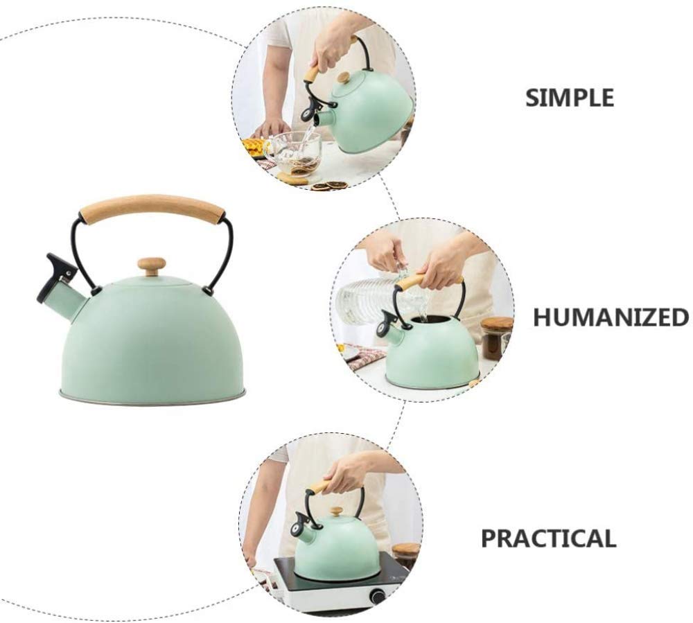 Premium Stainless Steel Whistling Tea Kettle for Stovetop - Classic Design for Gas & Electric Stoves - Perfect for Boiling Water, Making Tea, Coffee & Hot Cocoa at Home or Camping