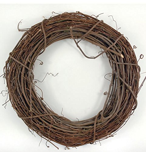 14 Inch Natural Grapevine Wreaths for Home Decor - Rustic Farmhouse Wreath for Front Door, Wall, Wedding & Seasonal Decorations - Indoor Outdoor Use