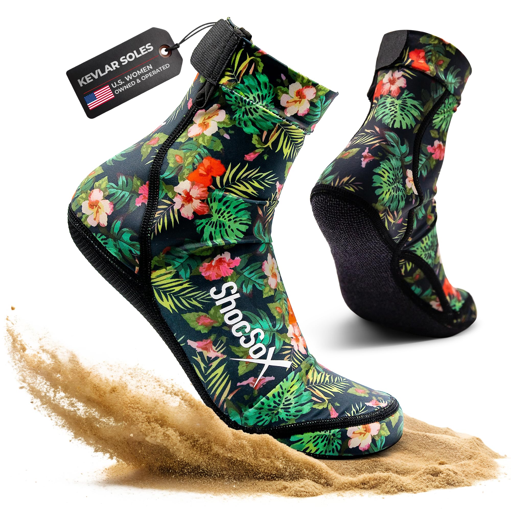Premium Beach Volleyball & Sand Soccer Socks with Armor-Grade Soles - Longest Lasting Performance Socks for Sports & Outdoor Activities