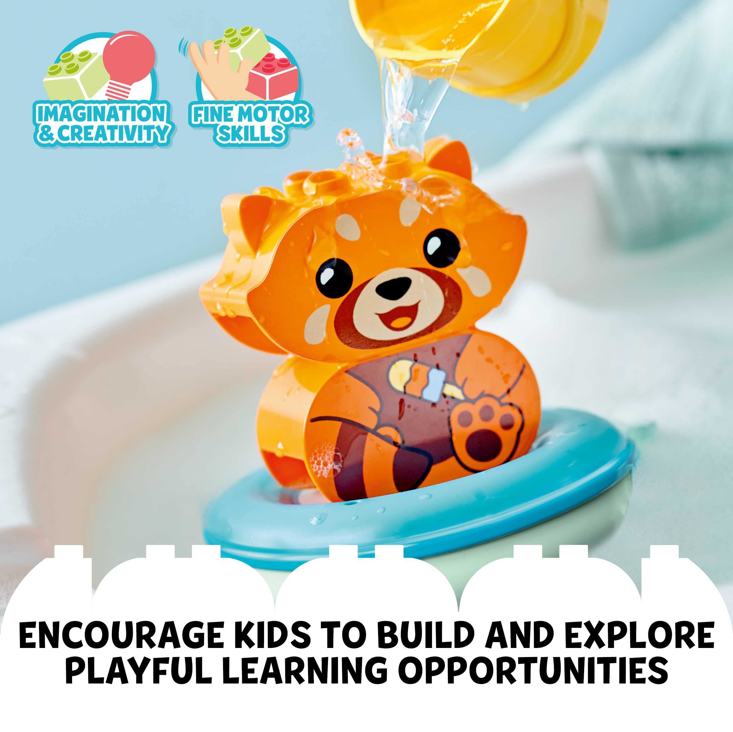 LEGO 10964 DUPLO Bathtub Fun: Floating Panda, Bath Toy for Babies & Toddlers 1.5-3 Years, Animal Bath Toys for Boys & Girls – Perfect for Bathtime Play & Early Learning