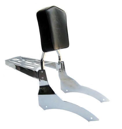 Honda Rebel CMX250 Sissy Bar Backrest & Luggage Rack - Universal Fit for Motorcycle Touring & Comfortable Long Rides