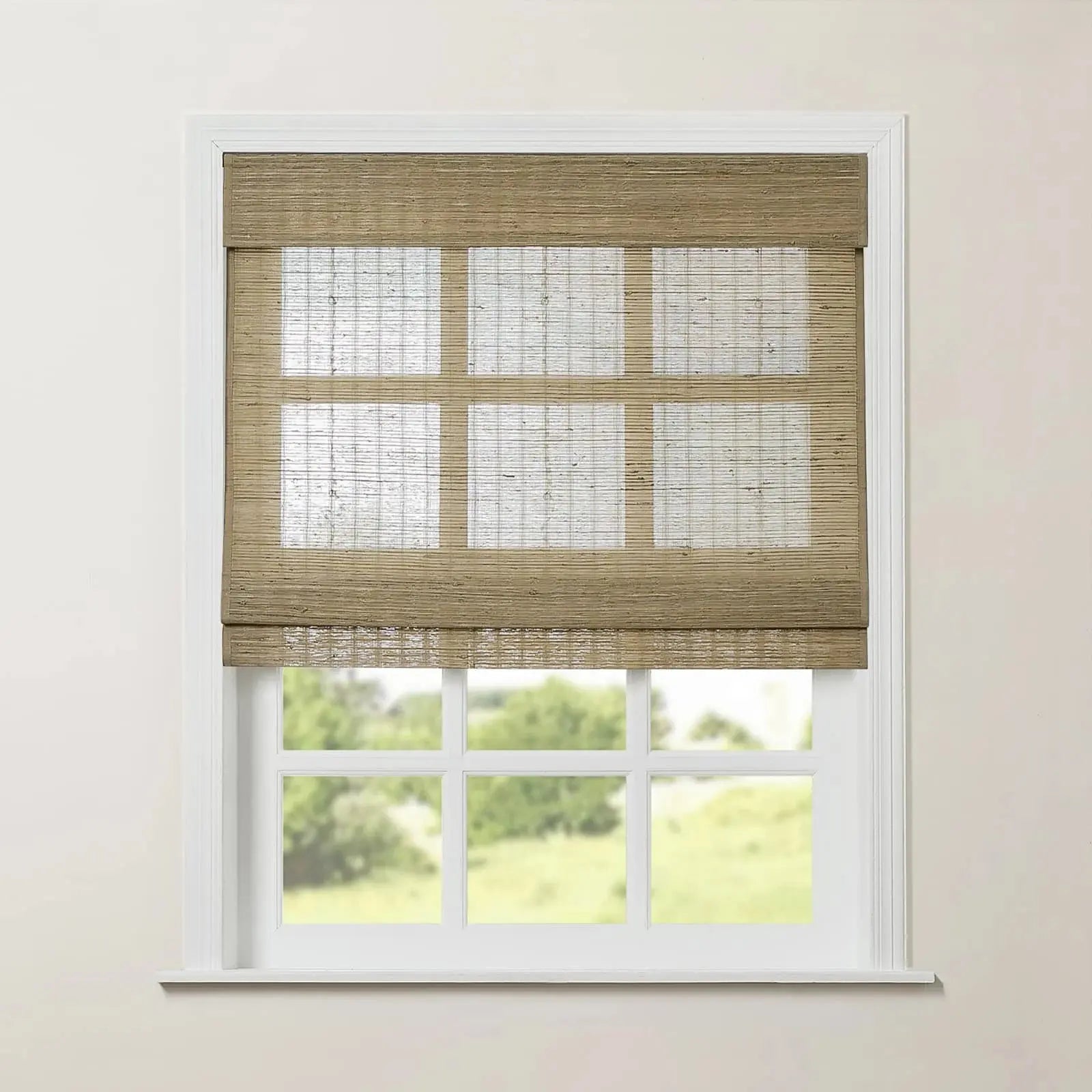 Rae Natural Ramie Jute Woven Wood Window Shades - Series M | Eco-Friendly Bamboo Blinds for Living Room, Bedroom & Office | Light Filtering & UV Protection