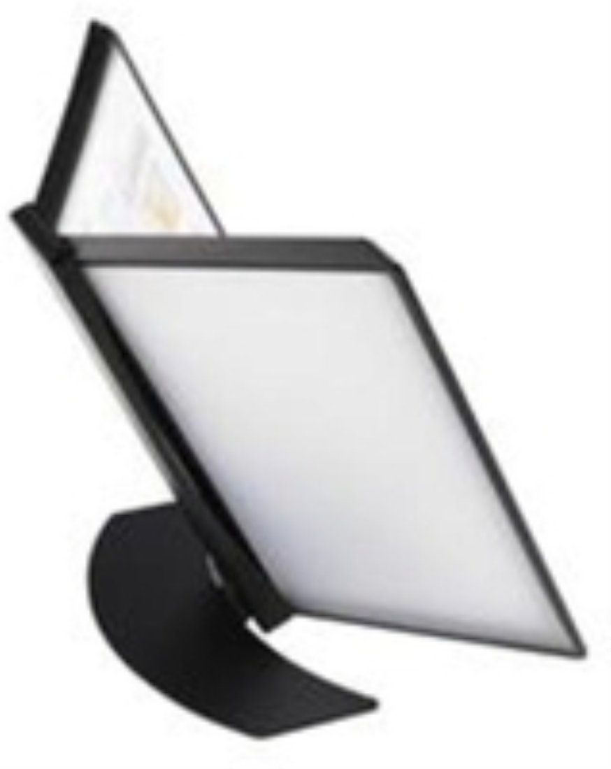 Q Connect Black Desk Stand - Adjustable Height 246mm x 372mm for Office, Home, or Study Organization