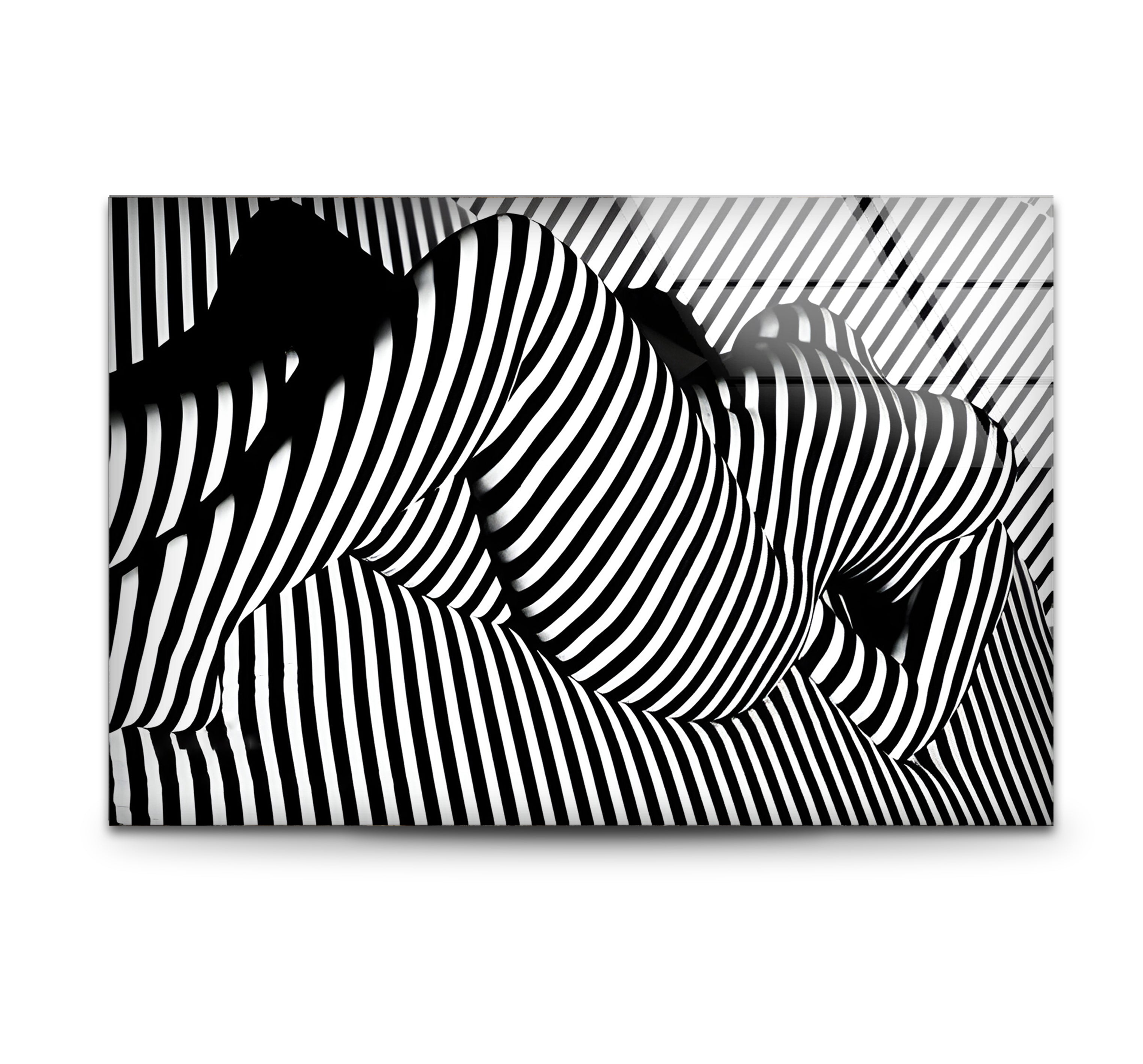Elegant Black and White Female Body Glass Wall Art - Modern Home Decor for Living Room, Bedroom & Office