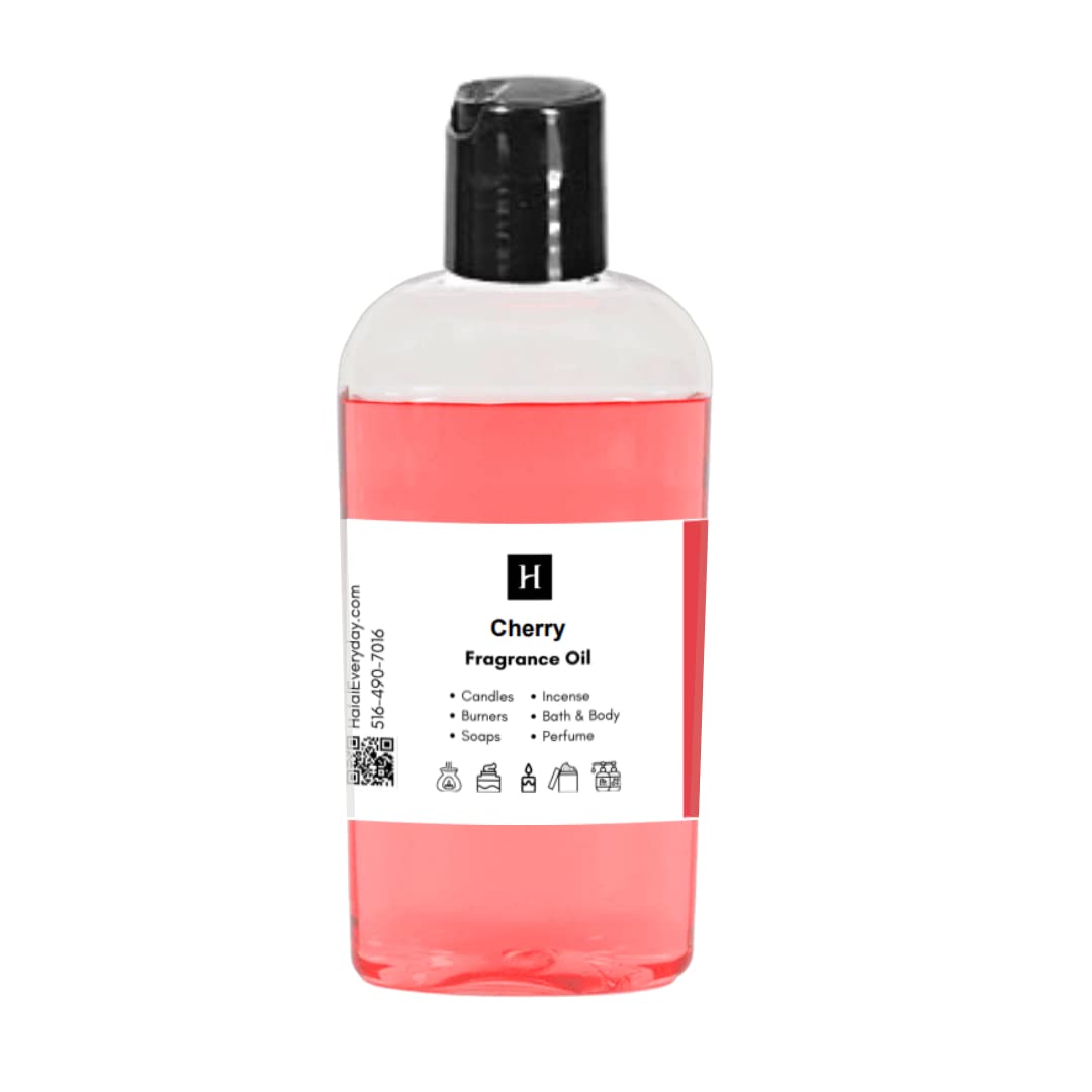 Premium Halal-Certified Fragrance Oil for Soap Making, Candle Warmer, Incense & DIY Perfume - 100% Pure Uncut Scented Oil - 16oz Cherry Scent - Perfect for Aromatherapy, Home Fragrancing & Handmade Beauty Products