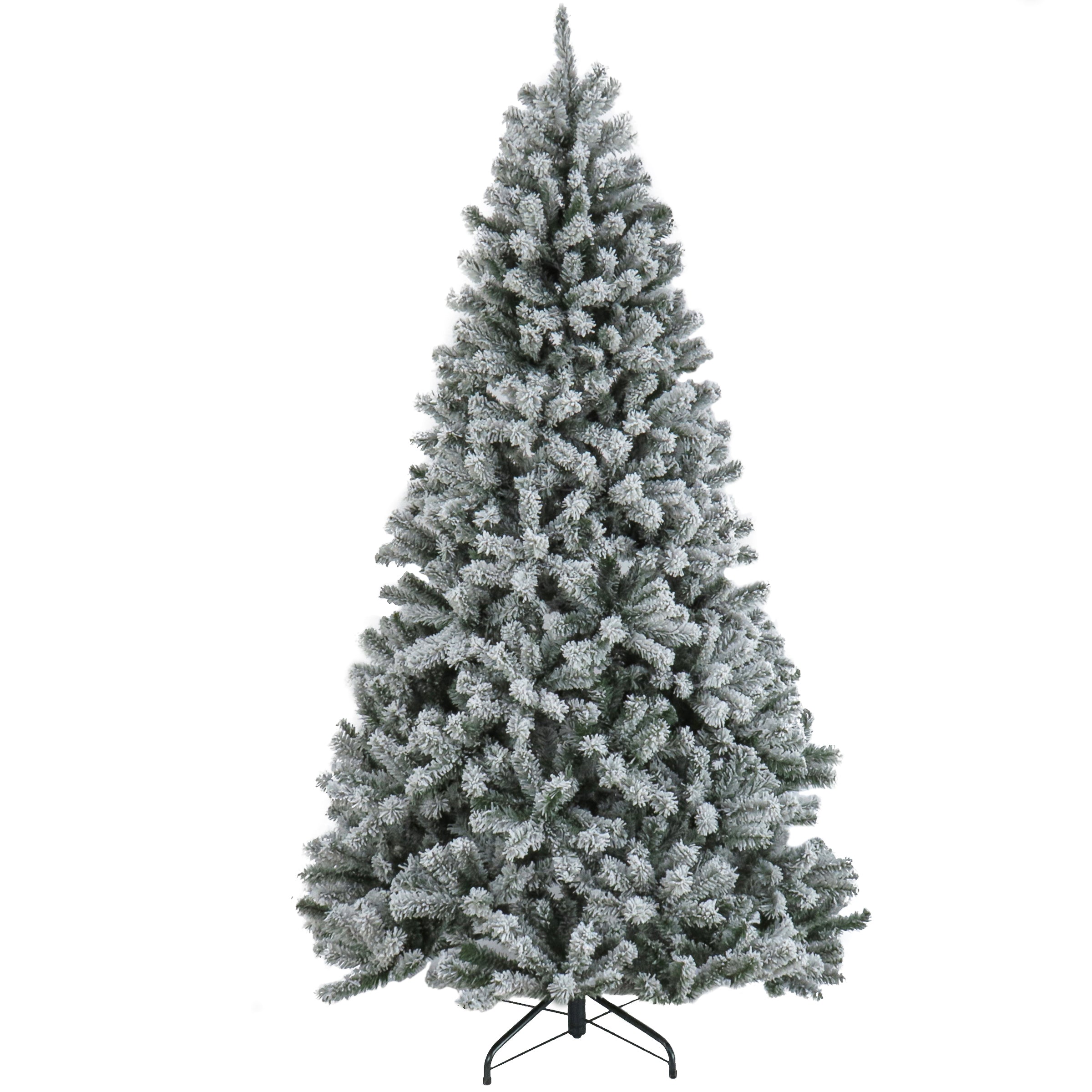 7.5 ft. North Valley Spruce Artificial Christmas Tree with Snow Dusted Branches - Perfect for Holiday Home Decor, Office, and Festive Party Decorations