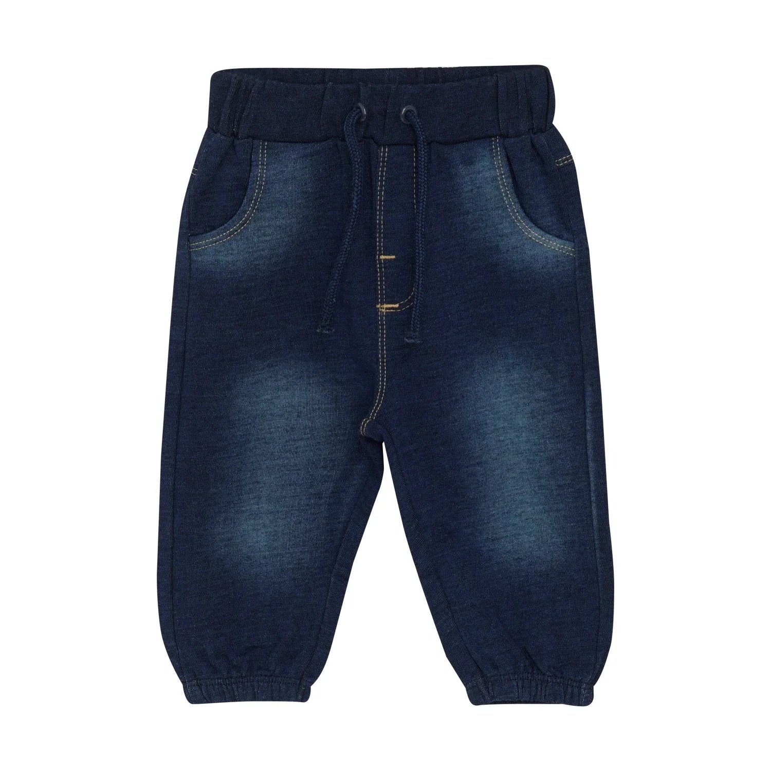 Stylish Women's Denim Sweatpants - Comfortable High Waisted Jogger Pants with Pockets for Casual Wear, Lounge & Running