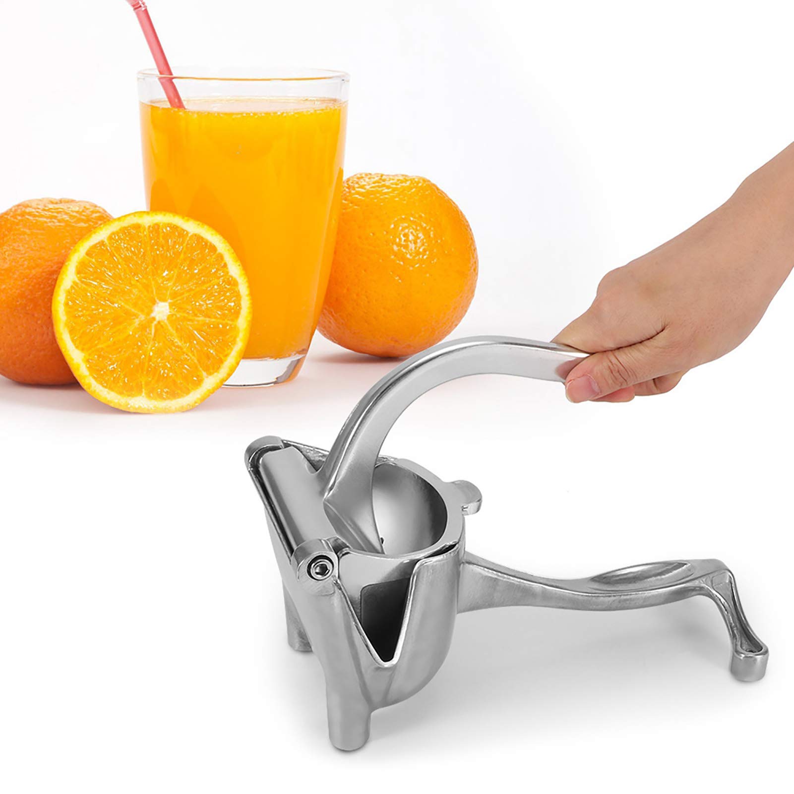 Premium Manual Fruit Juicer - Handheld Citrus Press for Lemons, Oranges & Limes - Durable Aluminum Kitchen Tool for Fresh Juice - Perfect for Home Bars, Camping & Healthy Drinks