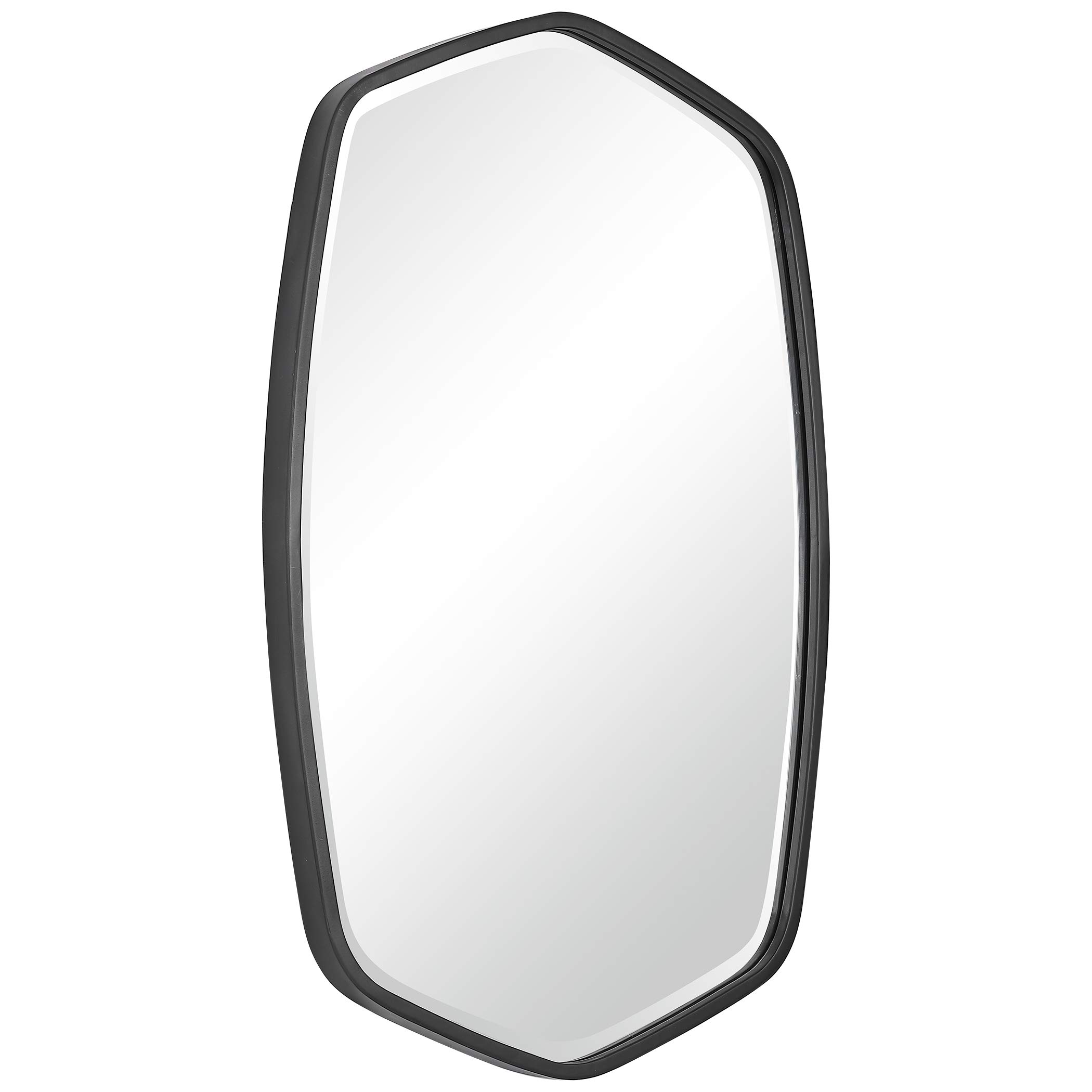 Duronia Black Iron Mirror - Full Length Wall Mirror with Rustic Iron Frame, Shatterproof Glass for Bedroom, Living Room, Entryway & Bathroom Decor
