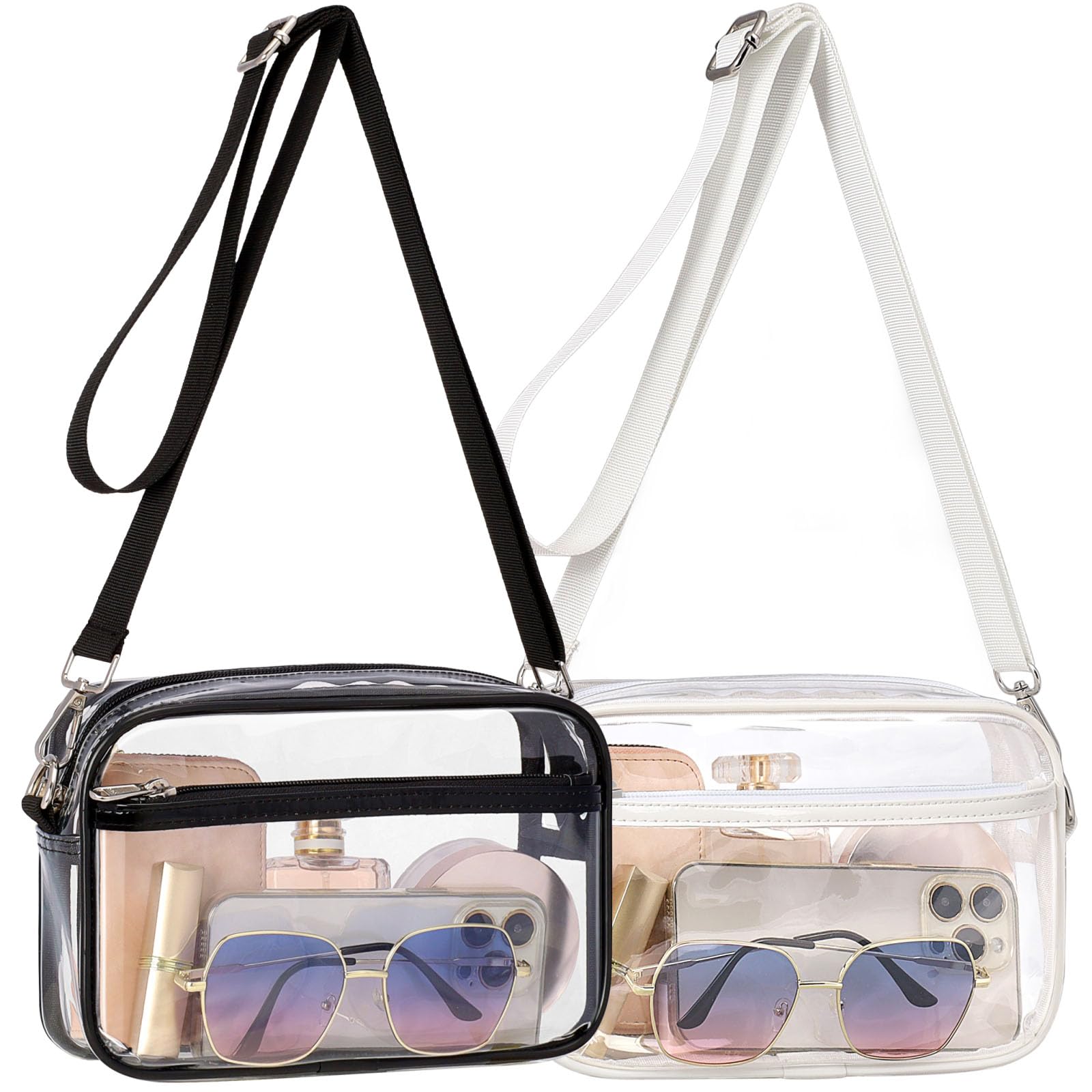 Clear Stadium Approved Crossbody Bag for Women - PACKISM Transparent Purse for Concerts, Sports, Game Day & Events | Perfect for NFL Games, Music Festivals & Theme Park Adventures