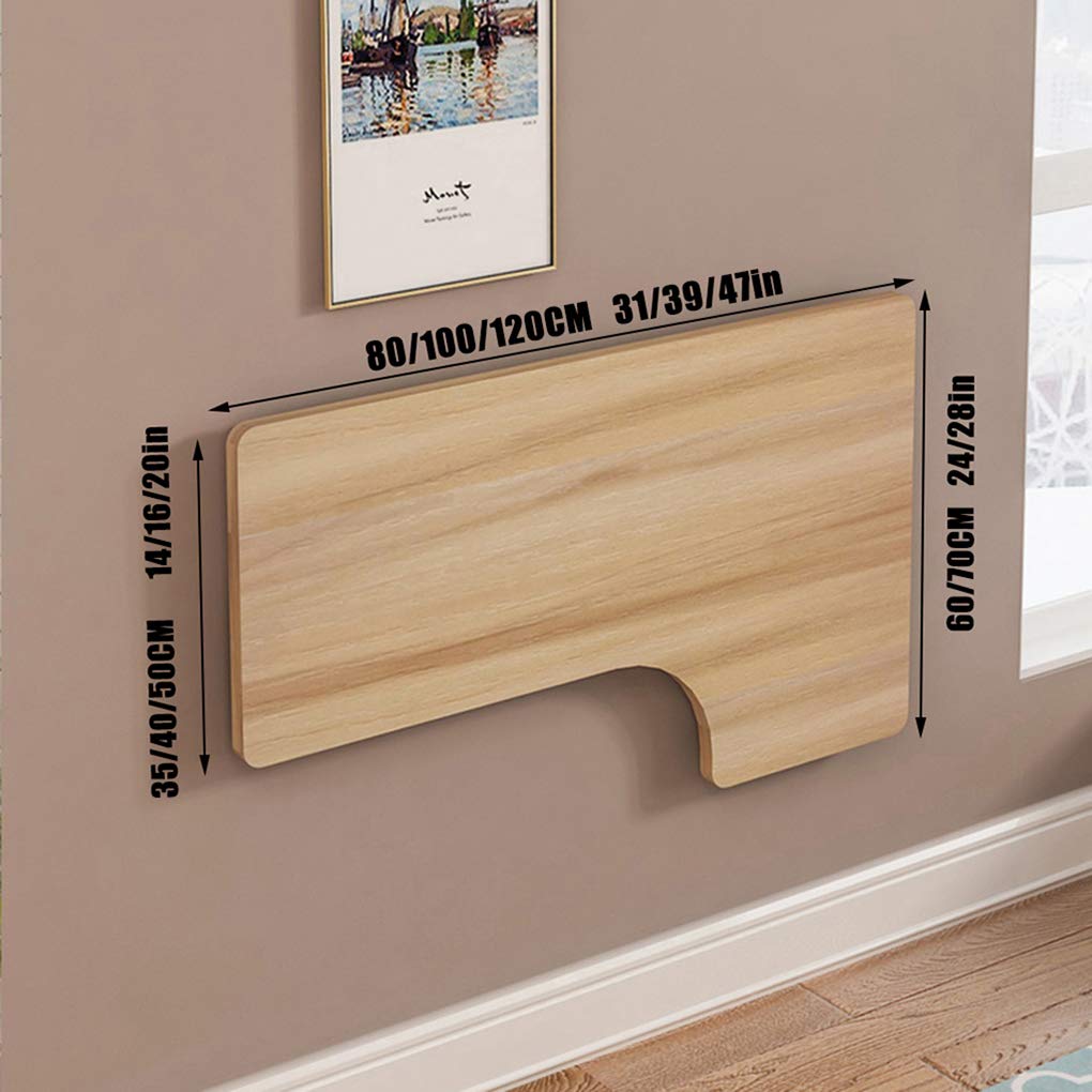 Foldable Wall-Mounted Corner Desk - Space Saving Drop Leaf Computer Table with Double Support for Home Office, Study, Kitchen & Small Spaces