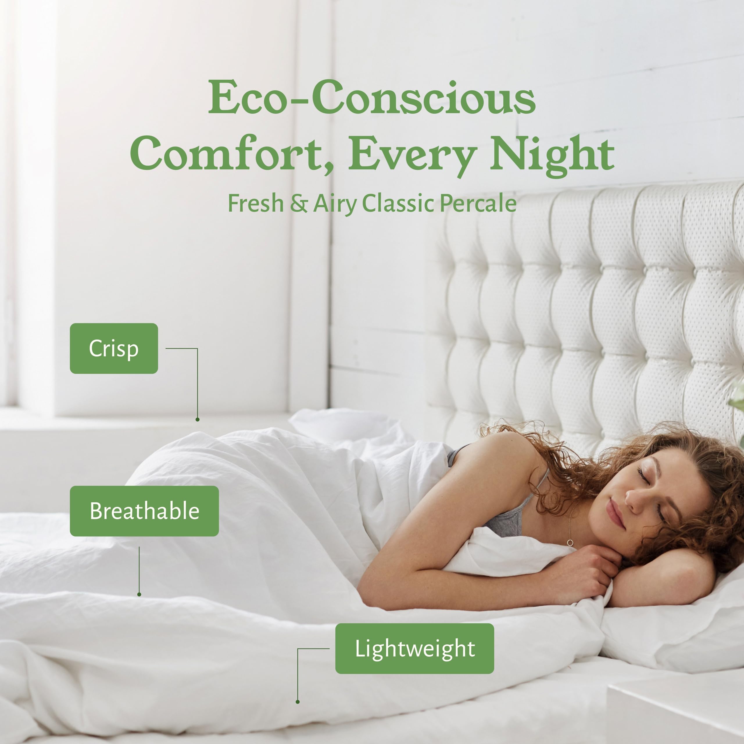 California Design Den Twin XL Sheets Set - 100% Organic Cotton, GOTS Certified, Deep Pocket Percale Sheets - Soft, Crisp & Cooling Bedding - 3 Piece Set for Dorm, Hospital & Guest Room Use