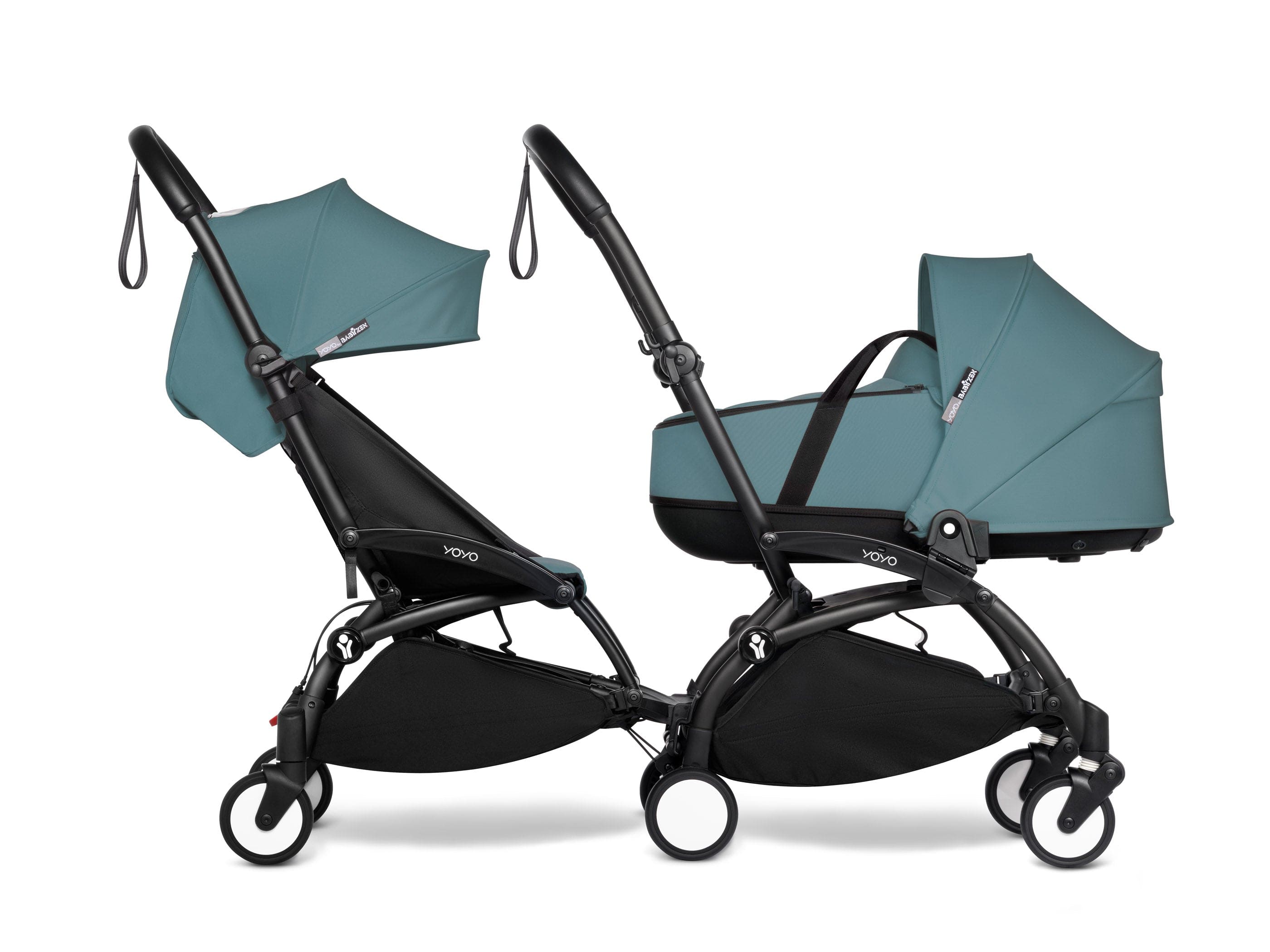 Stokke YOYO 3 Double Stroller with Bassinet & Toddler Seat - Lightweight Compact Travel Stroller for Twins or Siblings (Ages 0-4) | Perfect for City Walks, Air Travel & Everyday Use