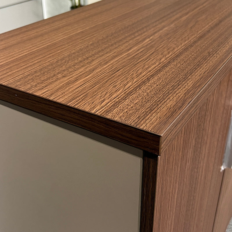 ANDERSON 160cm Credenza Cabinet - Modern Hazelnut & Beige Wooden Buffet Sideboard for Dining Room, Living Room, Entryway Storage | Stylish Home Furniture for Organization & Display