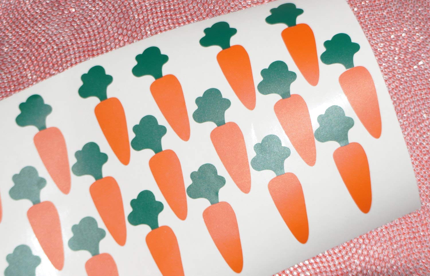 20 Pack Carrot Decals & Stickers - Vegan Meal Choice, Kitchen Decor, Garden Party, Cup Labels - DIY Harvest Theme for Home, Kitchen, and Party Decorations