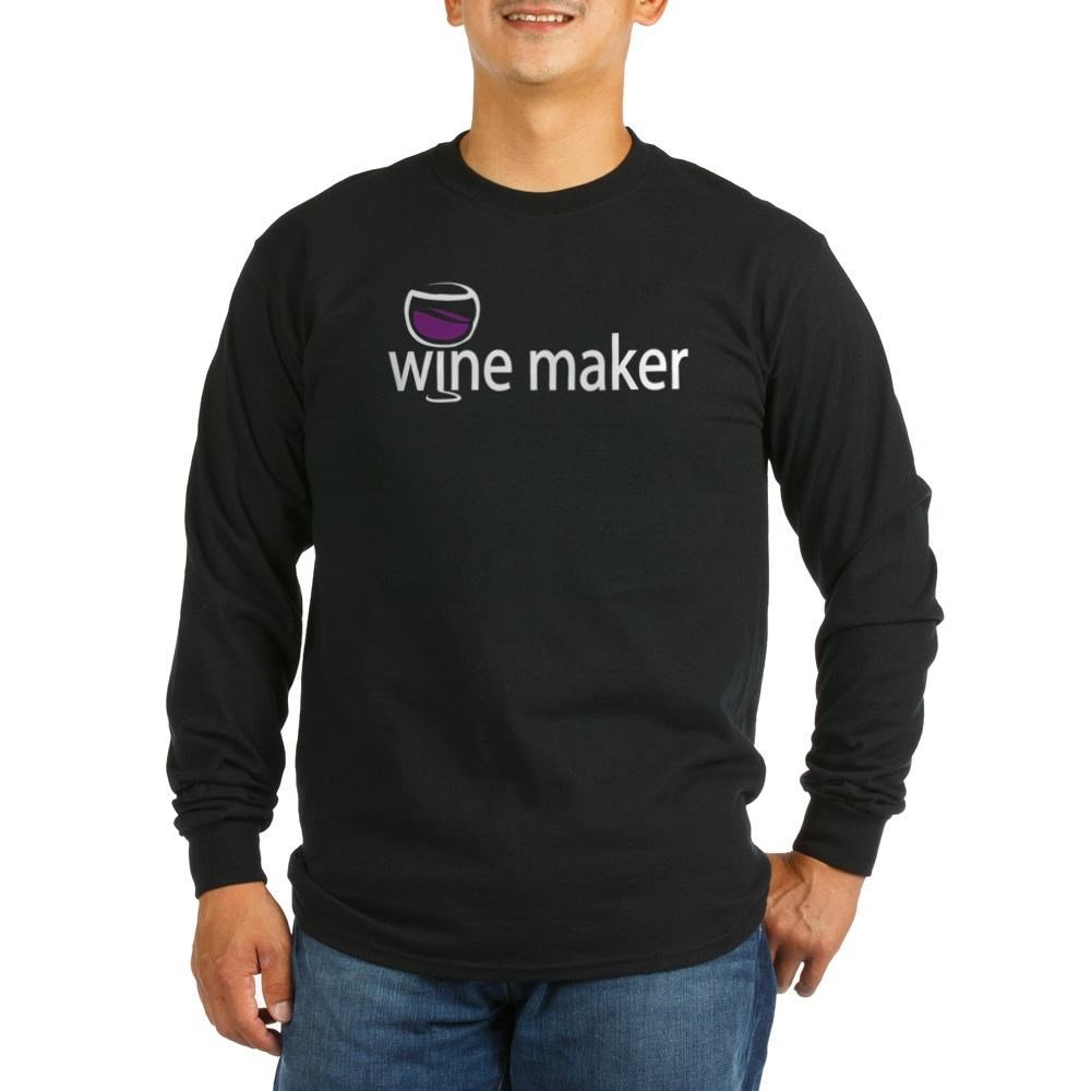 Wine Maker Long Sleeve Dark T-Shirt for Men & Women | CafePress | Perfect for Vineyard Visits, Wine Tasting Events & Casual Wear