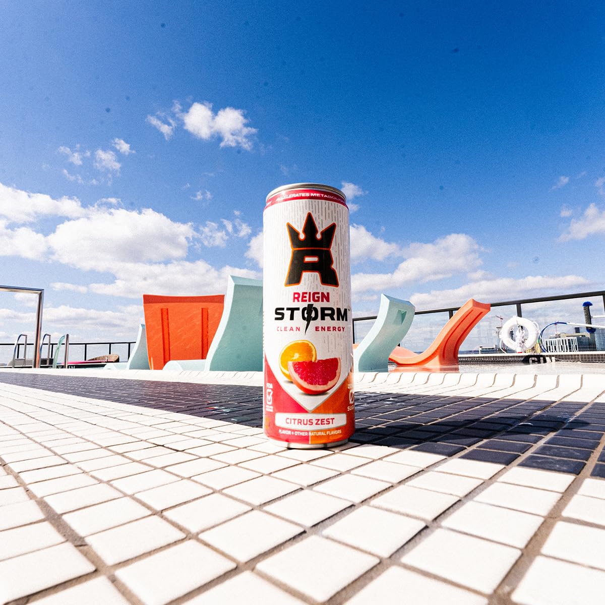 REIGN Storm Citrus Zest Energy Drink - 12 Pack (12 Fl Oz Each) | Sugar Free Fitness & Wellness Beverage for Workouts, Sports & Active Lifestyle | Keto Friendly & Low Calorie Energy Boost