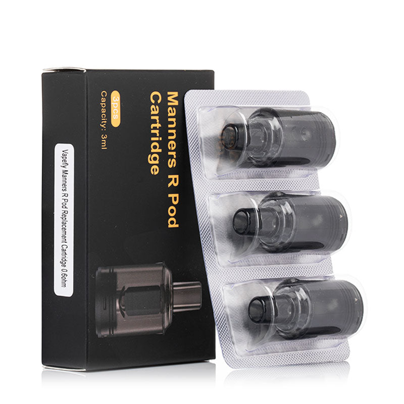 Vapefly Manners R Replacement Pods (3 Pack) - Compatible with Vapefly Manners R Pod System - Perfect for Vaping Enthusiasts & On-the-Go Use