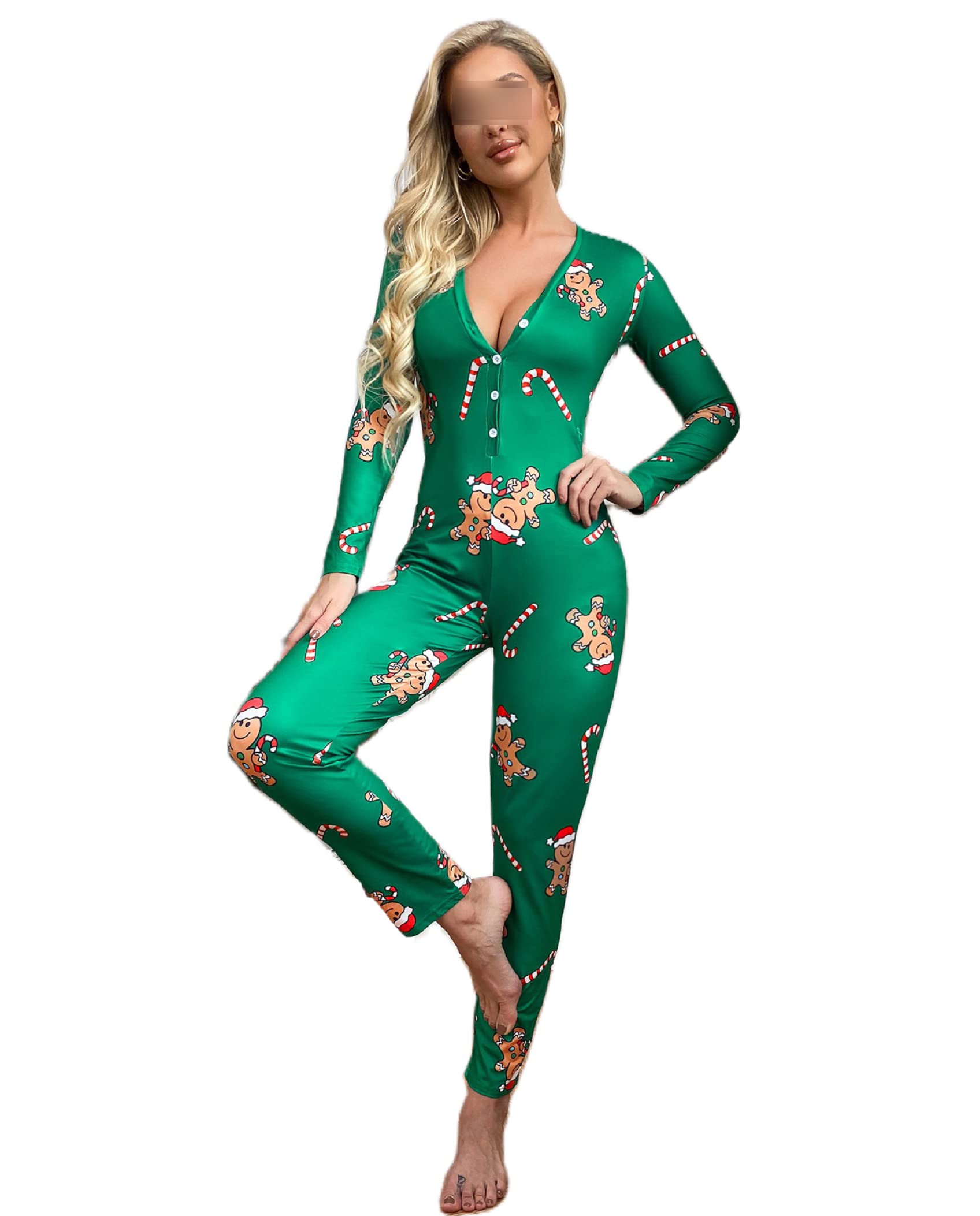 Women's Christmas Fleece Hooded Jumpsuit - One Piece Zipper Romper Pajamas for Winter Sleepwear & Lounge Wear | Cozy Holiday Outfit for Xmas Party, Family Gathering & Home Comfort