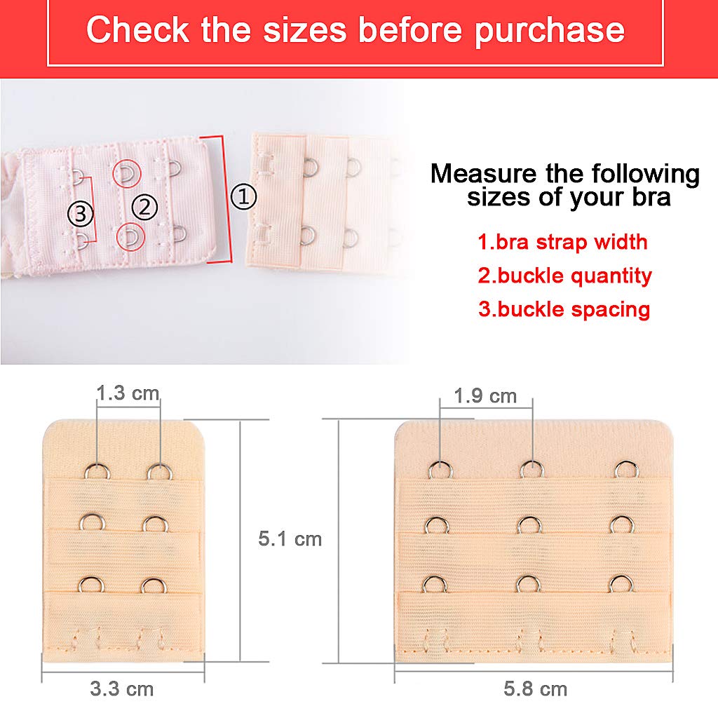 9Pcs Bra Extender Set - 3 Hooks & 2 Hooks Soft Comfortable Women's Bra Extensions in Black, White & Beige | Perfect for Maternity, Weight Fluctuations & Everyday Comfort