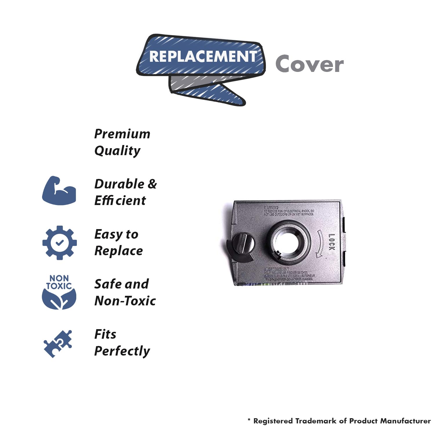 Oreck Vacuum Cleaner Replacement Bag Door Cover with Knob - Part #430000912 - Compatible with Oreck XL, Commercial, and Upright Models - Perfect for Home Cleaning and Maintenance