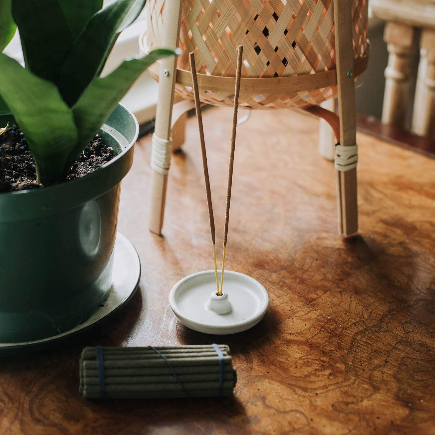 Handmade Ceramic Incense Burner - Aromatherapy Diffuser for Home, Yoga & Meditation | Natural Clay Relaxation Decor for Zen Spaces