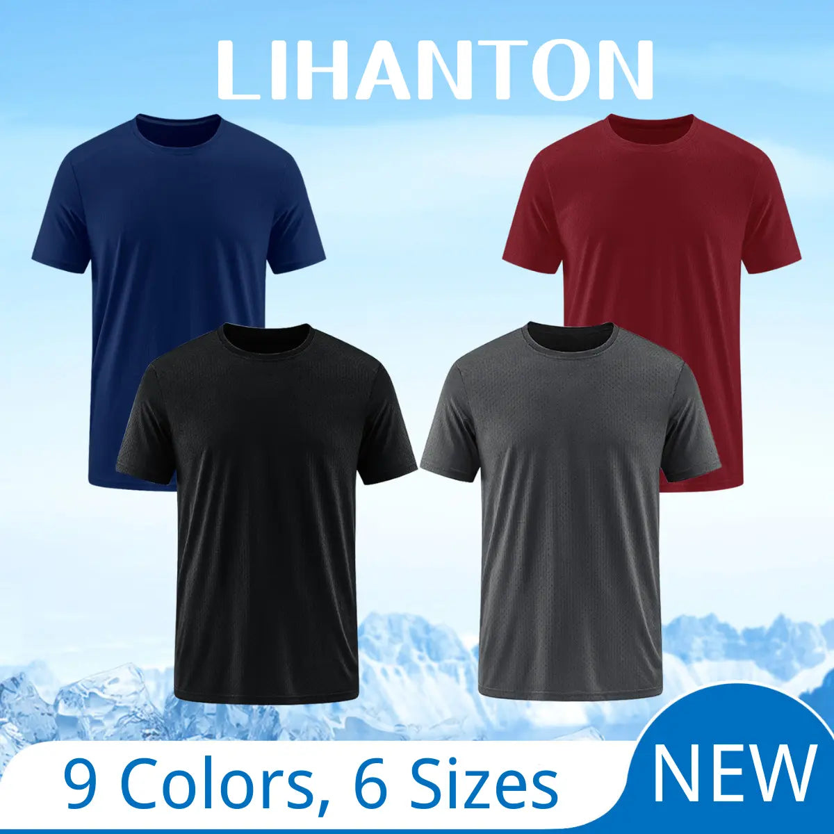 4 Pack Men's Quick Dry Athletic T-Shirts - Moisture Wicking Workout Shirts for Running, Gym & Sports - Lightweight & Breathable Activewear