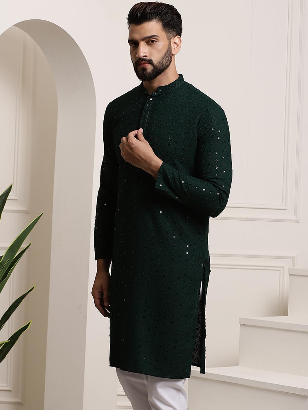 Sojanya Men's Pure Cotton Long Kurta for Men | Traditional Indian Ethnic Wear Since 1958 | Perfect for Festivals, Weddings & Cultural Events