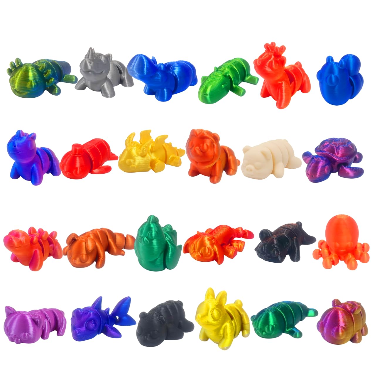 2024 Christmas Advent Calendar with Mini 3D Printed Animal Toys - Fun Holiday Countdown Gift for Kids, Girls, Boys & Adults - Perfect for Stocking Stuffers, Party Favors & Festive Celebrations