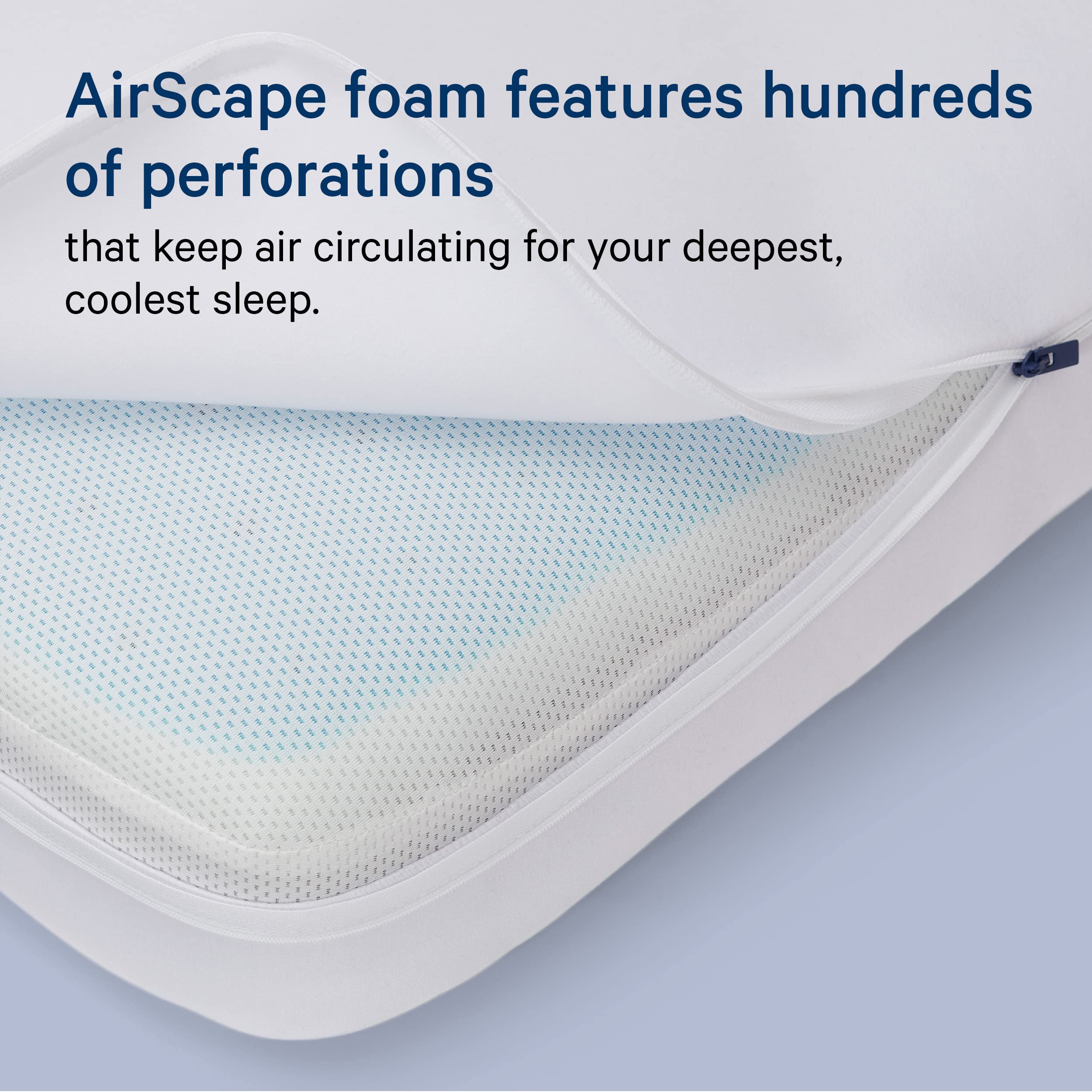 Casper Snow Foam Pillow - Standard Size, Cooling Gel Memory Foam Pillow for Side, Back & Stomach Sleepers - White - Perfect for Hot Sleepers & Night Sweat Relief