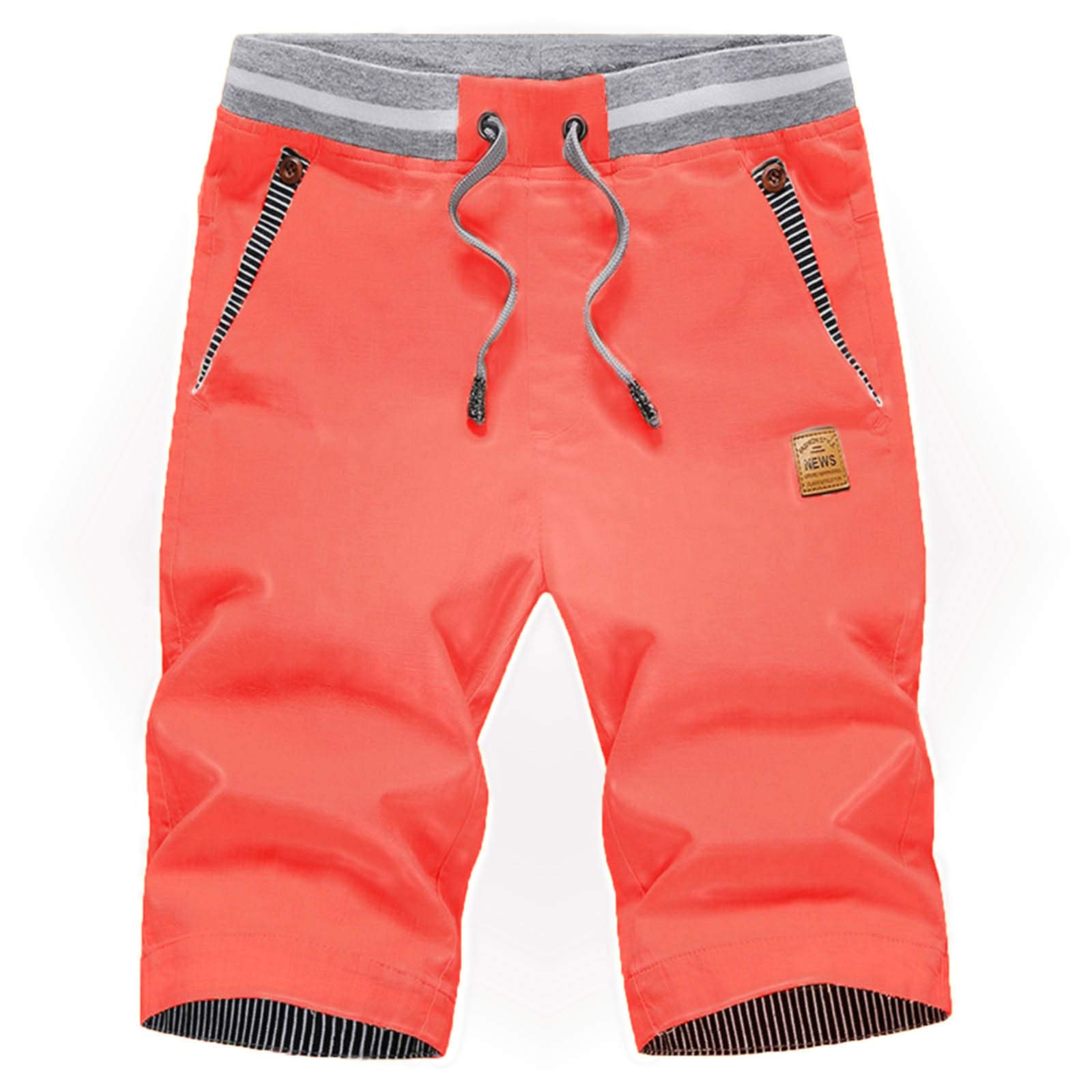 Tansozer Men's Casual Classic Fit Drawstring Shorts - Elastic Waist with Pockets | Perfect for Summer, Beach, Swimming and Outdoor Activities