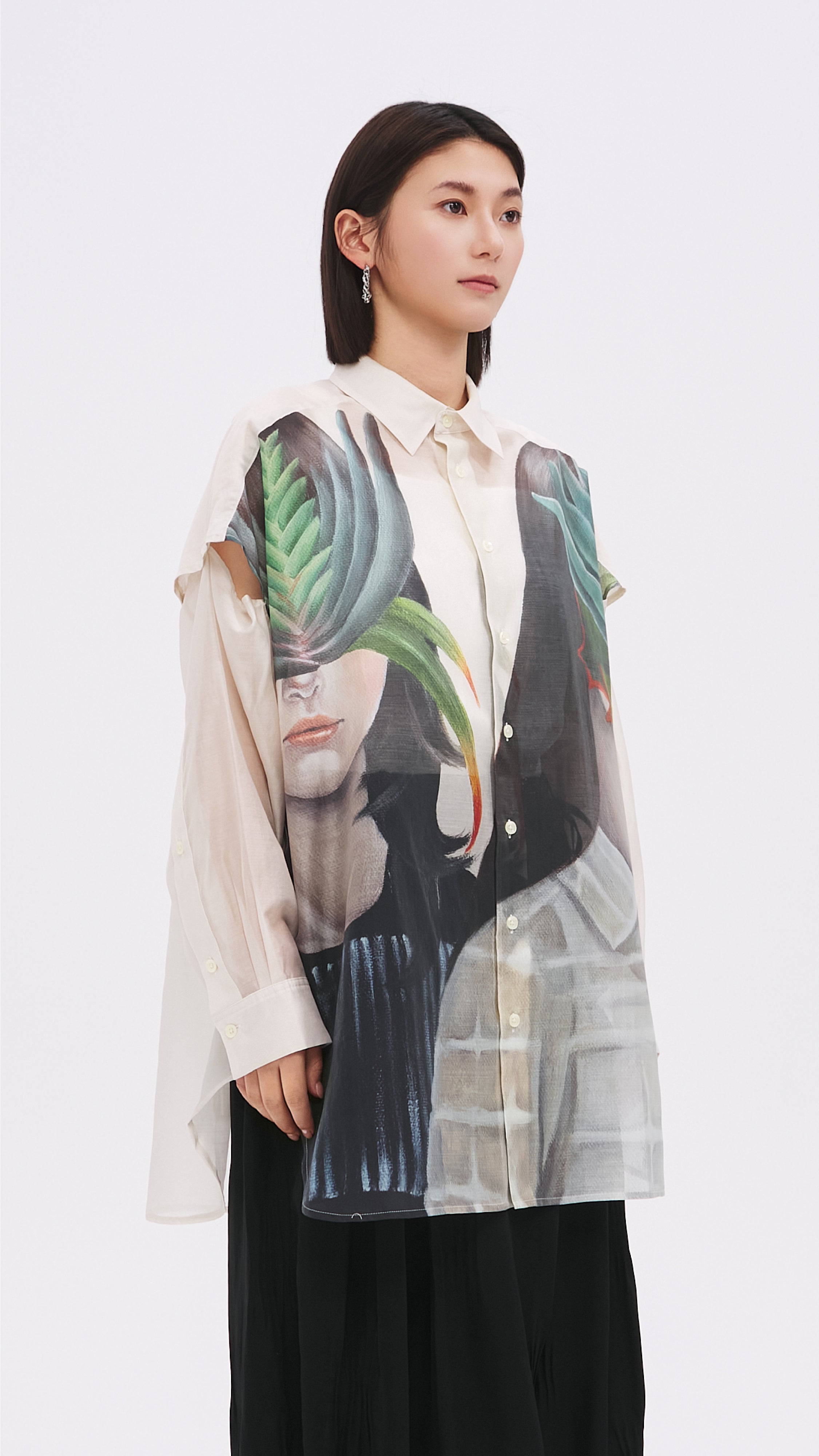 Mariko Enomoto Printed Long Sleeve Shirt for Women | Stylish Floral Blouse | Perfect for Office, Date Night & Casual Outings