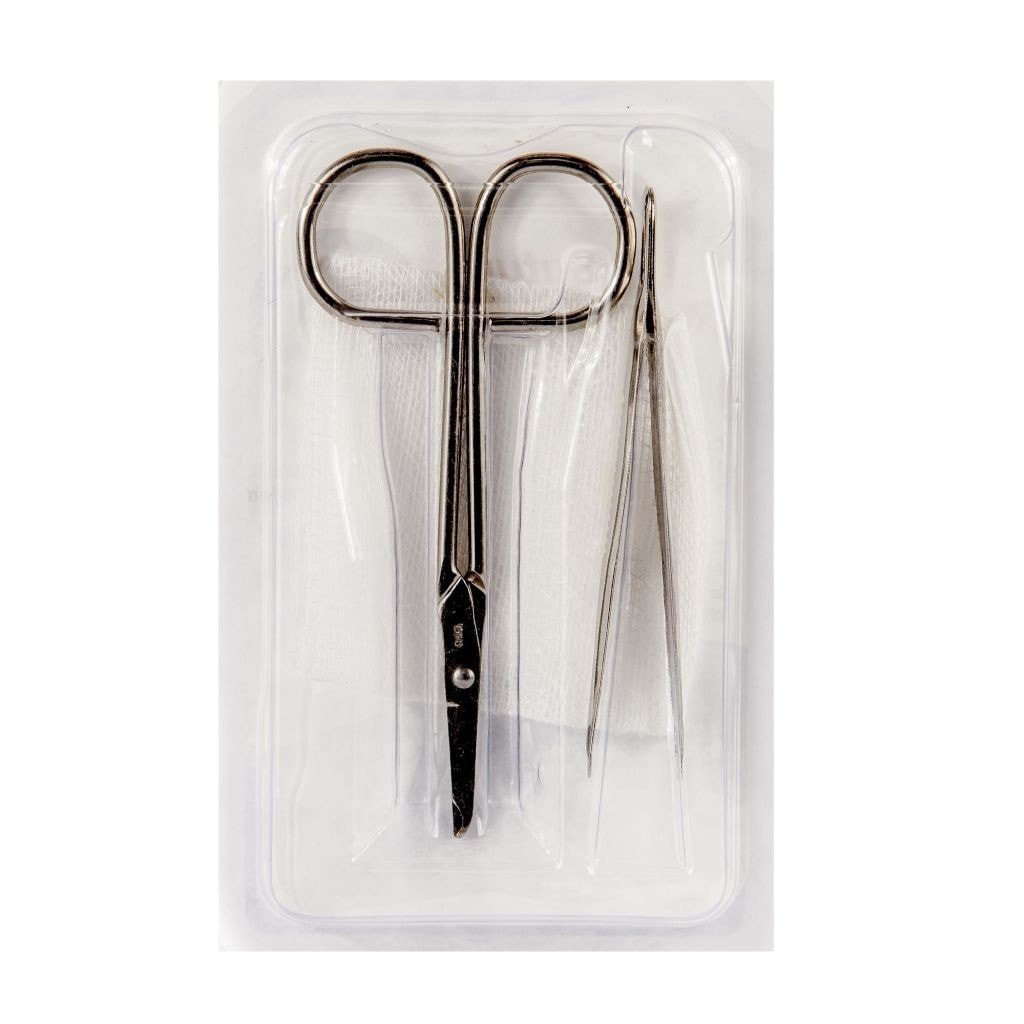 Suture Removal Kit - Sterile Medical Scissors & Forceps for Safe Stitch Removal at Home | First Aid, Wound Care, Post-Surgery Recovery