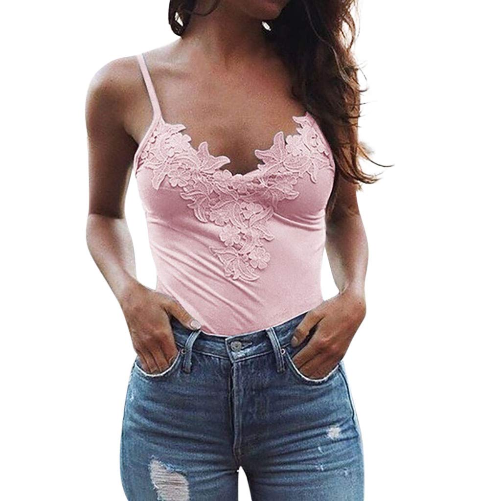 Sexy Sleeveless Lace Patchwork Tank Top for Women - Summer Beachwear Blouse & Cute Casual T-Shirt | Perfect for Beach Vacations, Pool Parties & Summer Outings