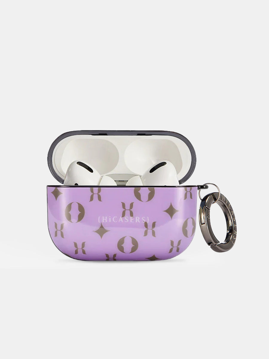Custom Lavender AirPods Case with Logo - Personalized Protective Cover for AirPods 1/2/3 & Pro - Perfect Gift for Music Lovers & Travel Accessories