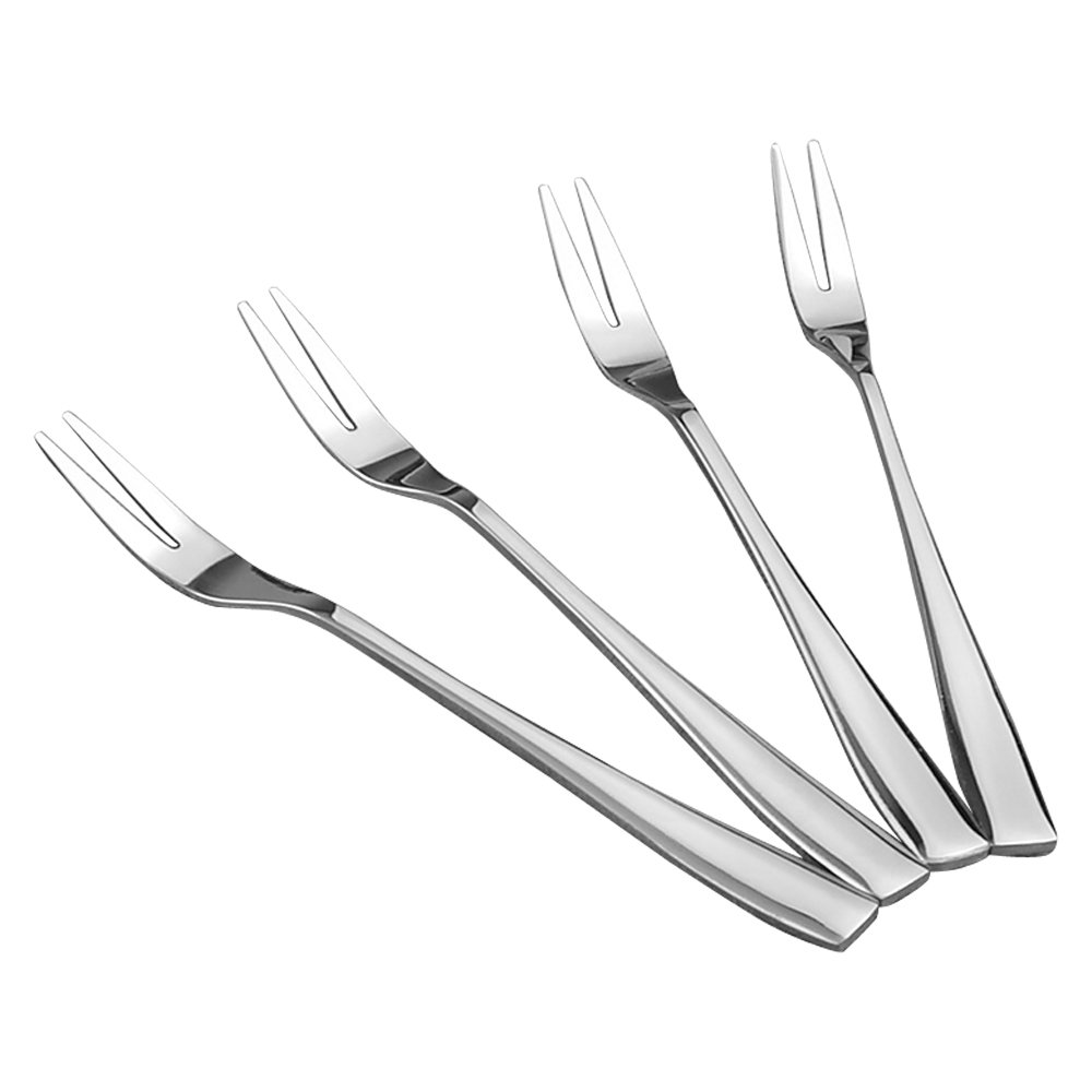 16-Piece Stainless Steel Two Prong Forks - Elegant Bistro Cocktail Forks & Small Fruit Forks Set for Appetizers, Desserts, and Charcuterie Boards | Perfect for Parties, Weddings, and Home Entertaining