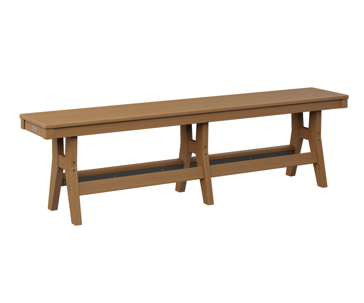 Berlin Gardens Harbor 66 Dining Bench - Outdoor Patio Furniture Set with Weather-Resistant Teak Wood - Perfect for Backyard, Garden, and Poolside Dining Areas